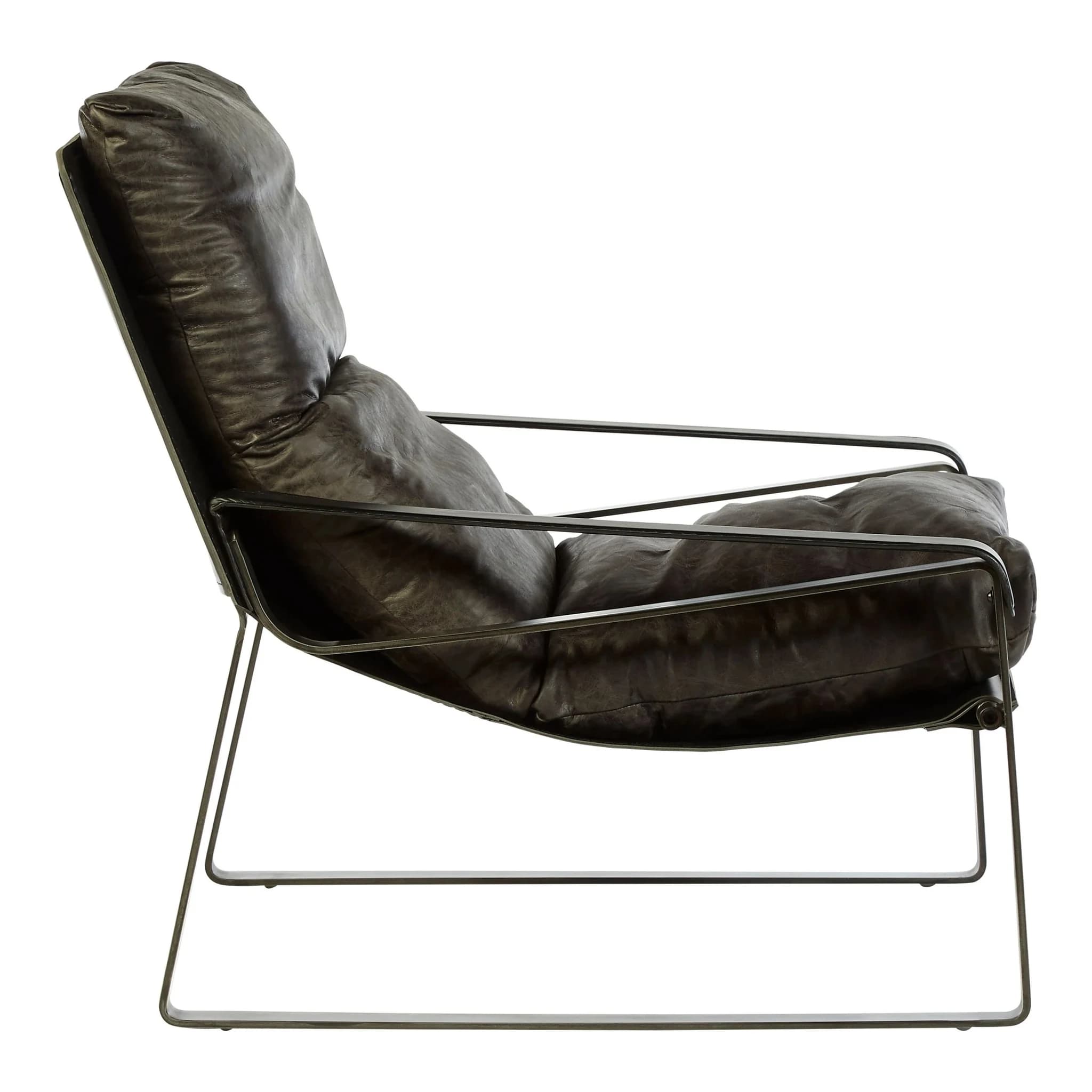 Hoxton Dark Brown Leather Lounge Chair - Seating, photo 6 of 8