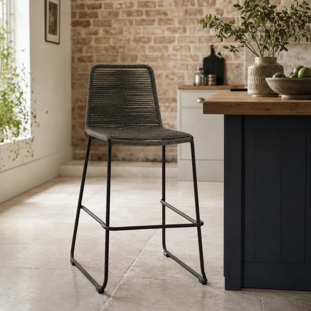 Sisal Grey Rope Bar Chair - Seating, photo 1 of 5