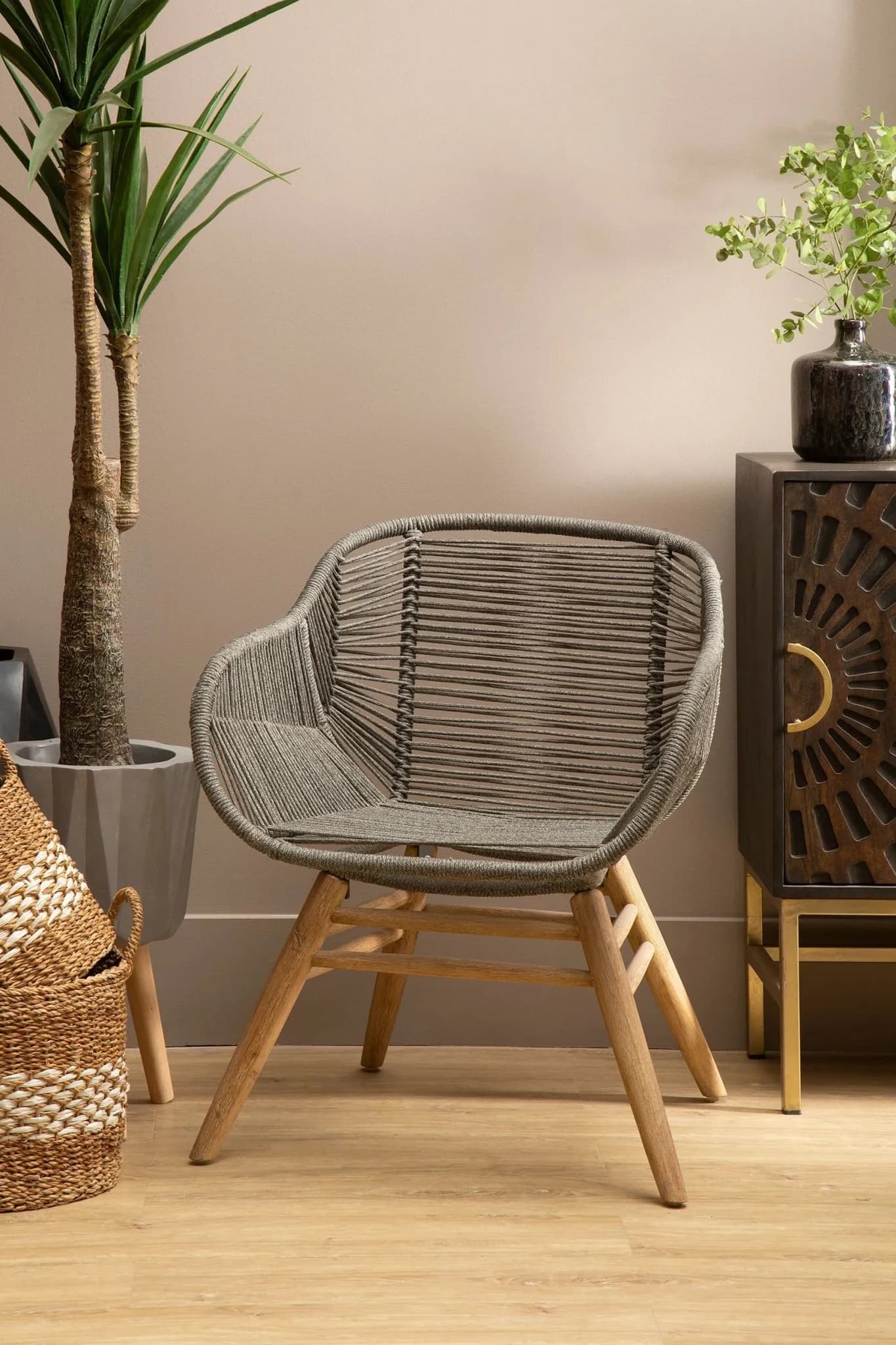 Sisal Grey Rope Armchair - Seating, photo 3 of 8