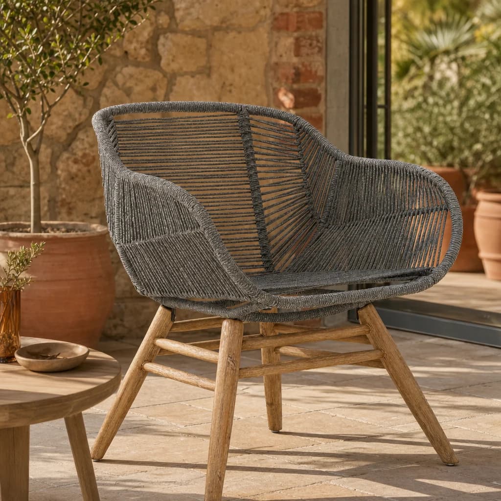 Sisal Grey Rope Armchair - Seating, photo 1 of 8