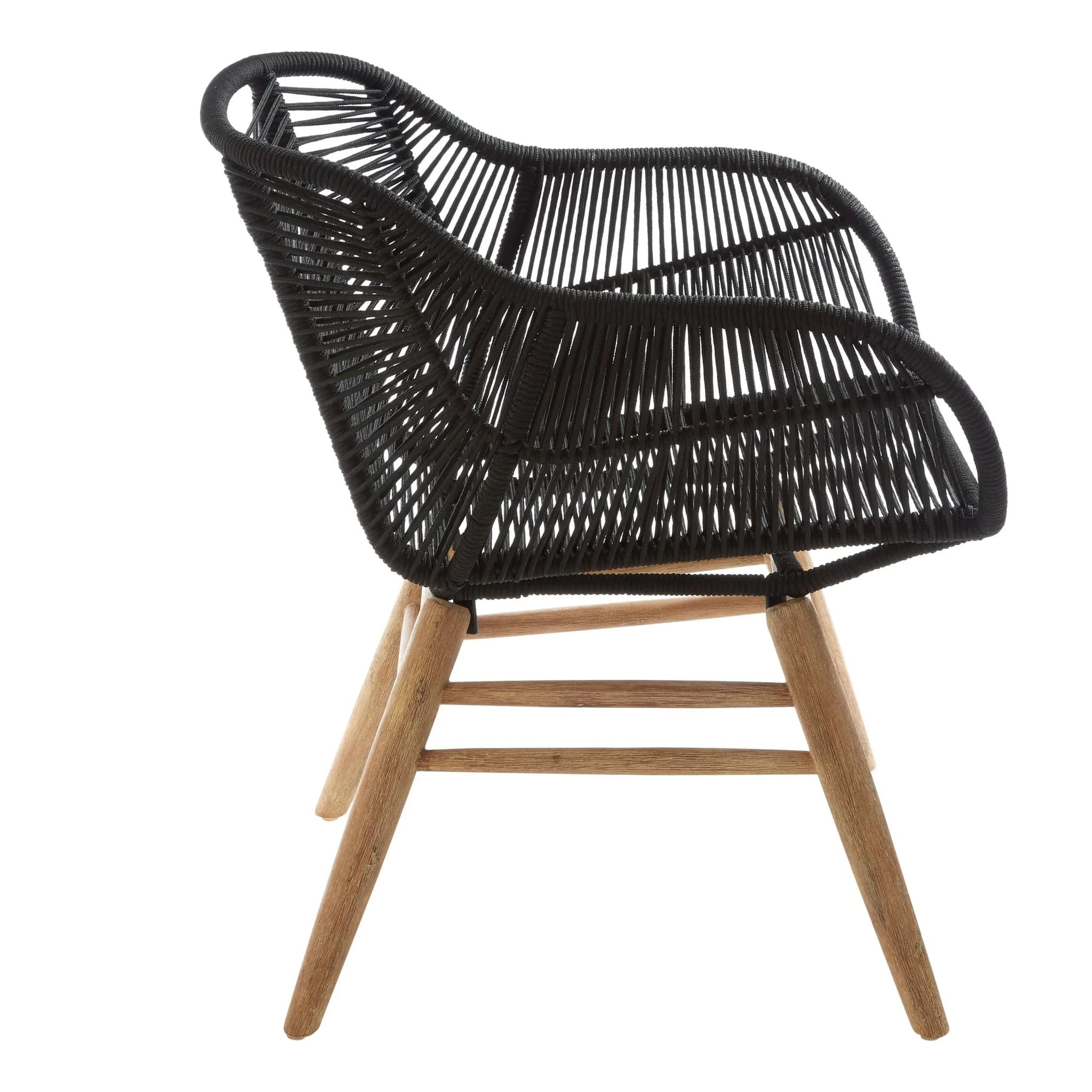 Sisal Black Rope Armchair - Seating, photo 5 of 8