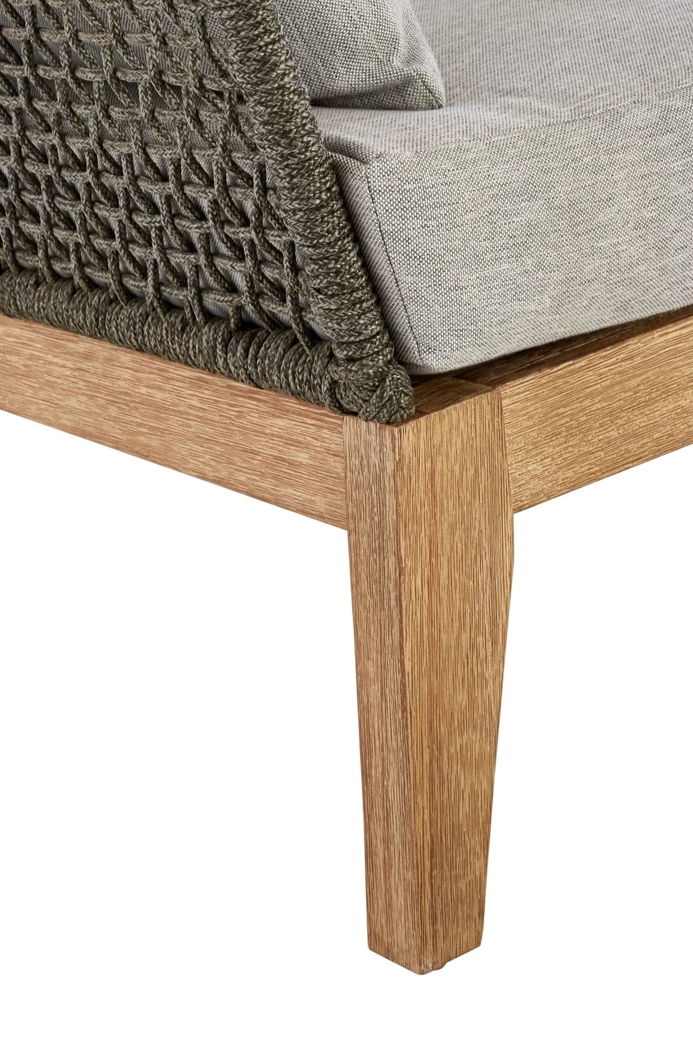 Opus 3 Seat Rope Woven Sofa with Grey Cushions - Seating, photo 6 of 8