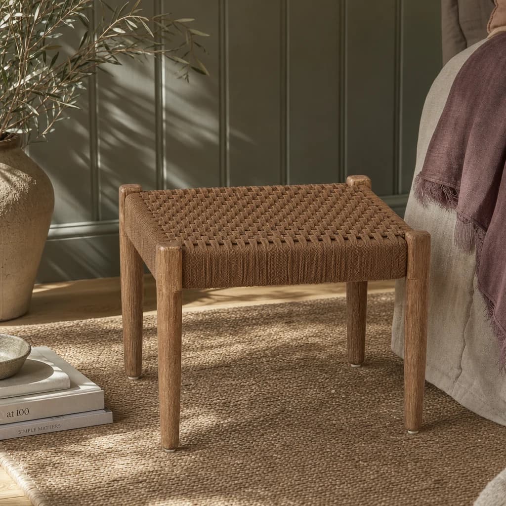Opus Woven Rope Footstool - Seating, photo 1 of 4