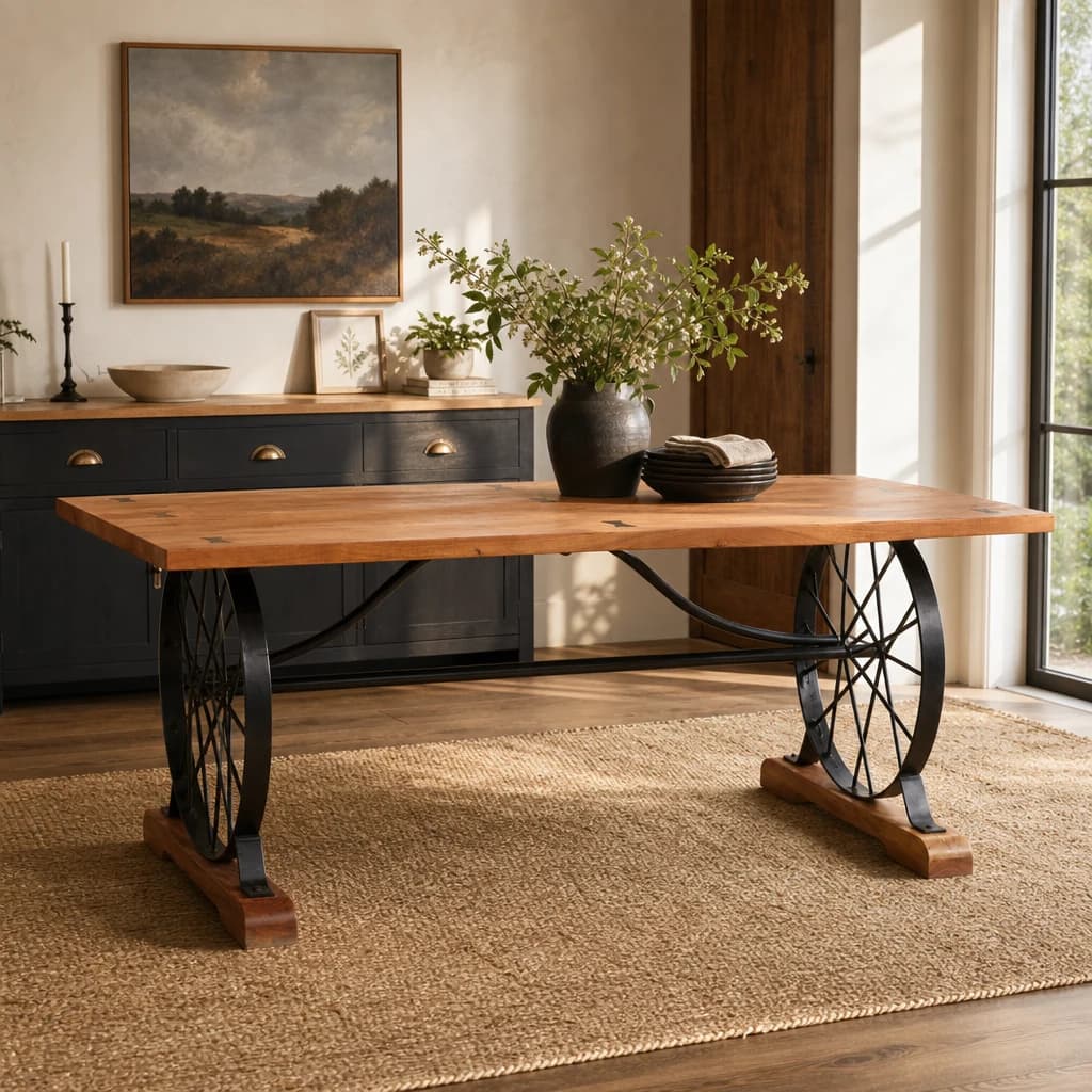 Nandri Acacia Wood Dining Table - Tables, photo 1 of 7