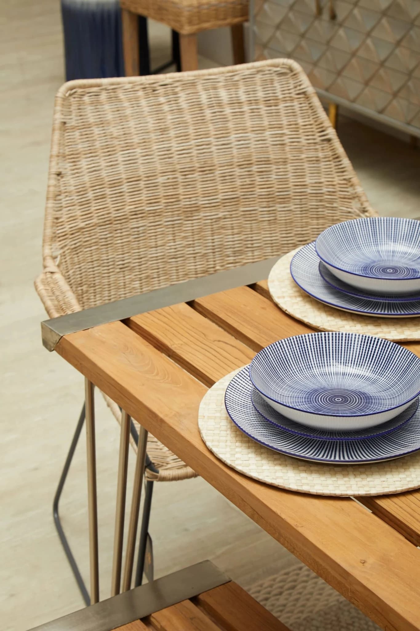 Nandri Slatted Teak Wood Dining Table - Tables, photo 2 of 6