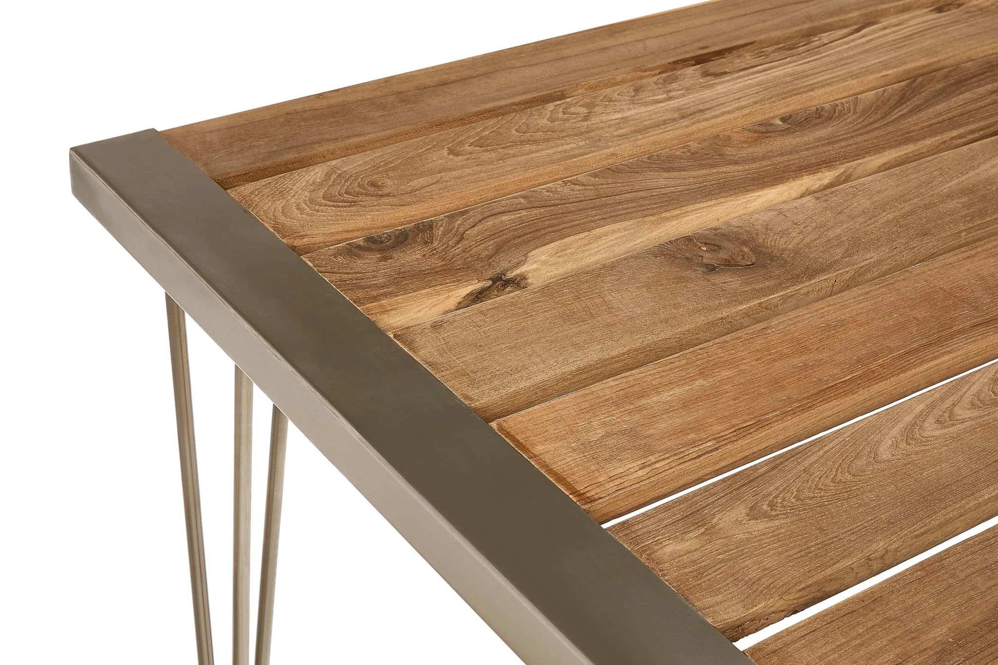 Nandri Slatted Teak Wood Dining Table - Tables, photo 6 of 6