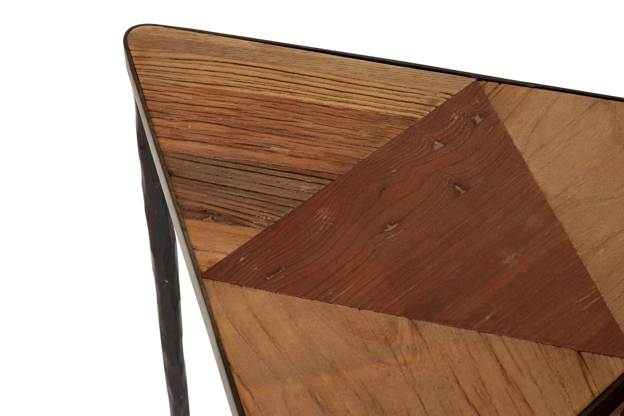 Elmo Elm Wood Set Of 3 Triangular Nesting Tables - Tables, photo 4 of 4