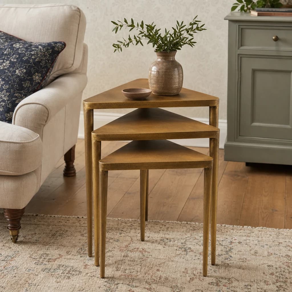 Compo Set of 3 Triangular Nesting Tables - Tables, photo 1 of 7