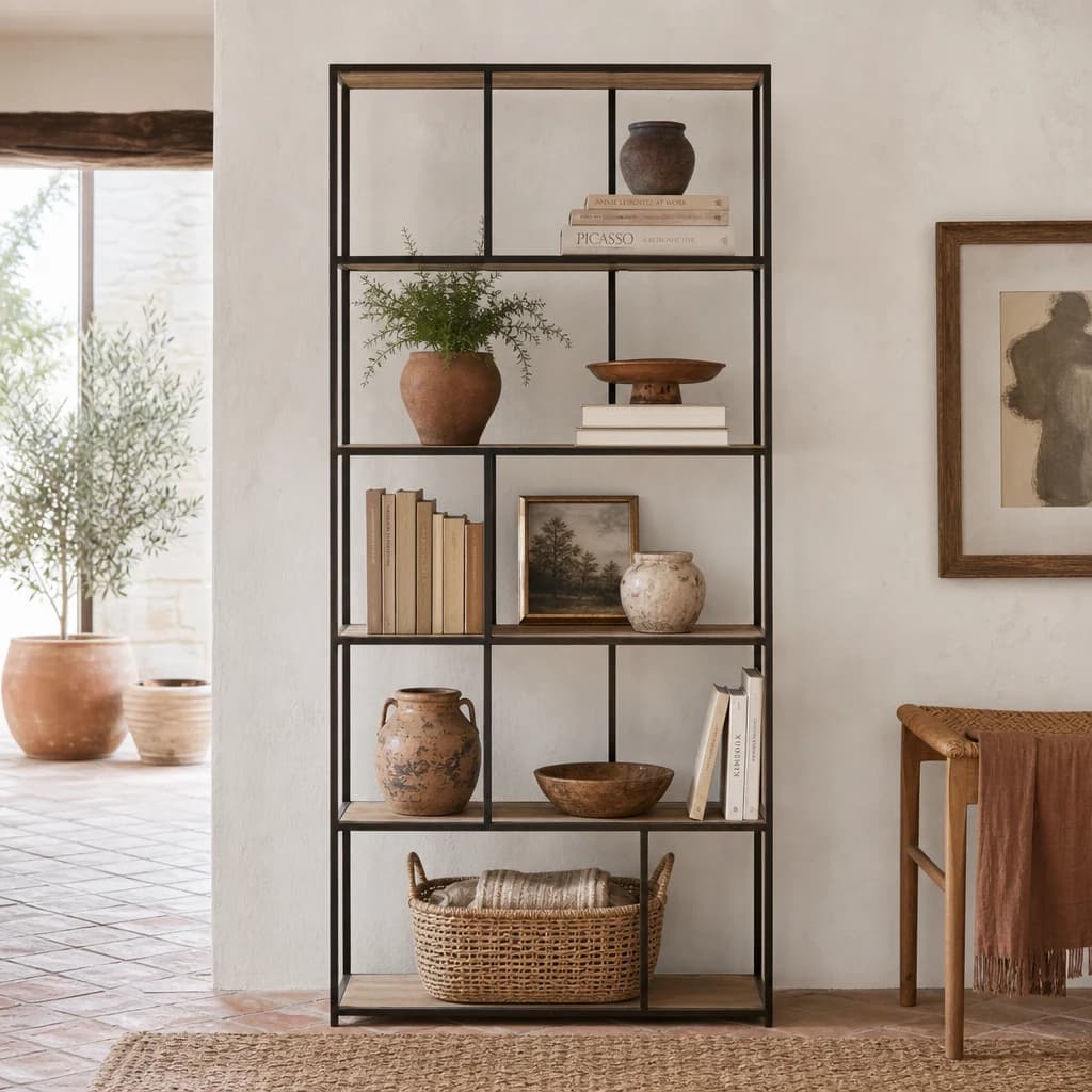 Mason Recycled Pine Wood 5 Tier Shelf Unit - Bookcases & shelving, photo 1 of 7