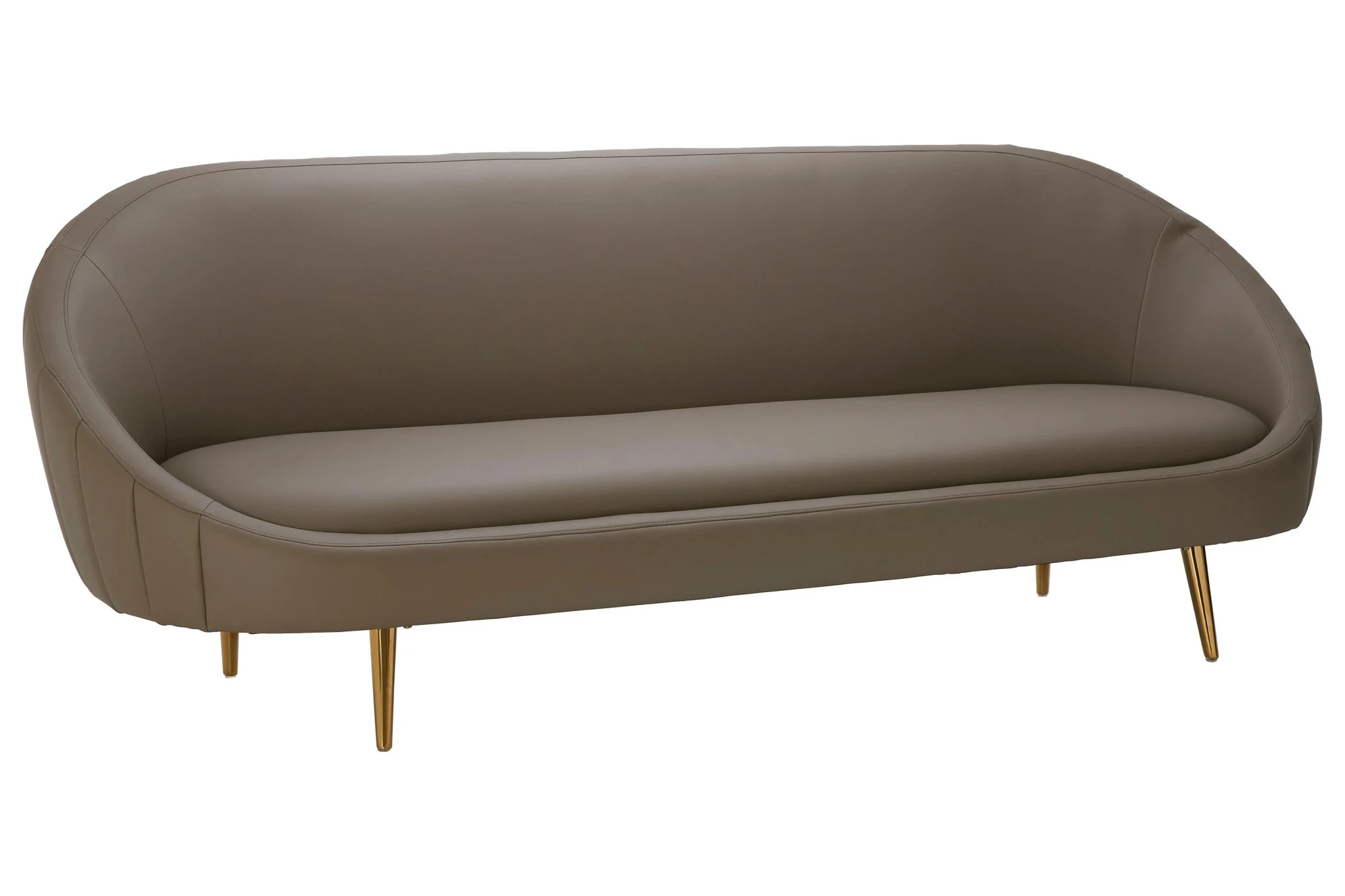 Lagero Brown Leather Effect 3 Seater Sofa - Seating, photo 5 of 7