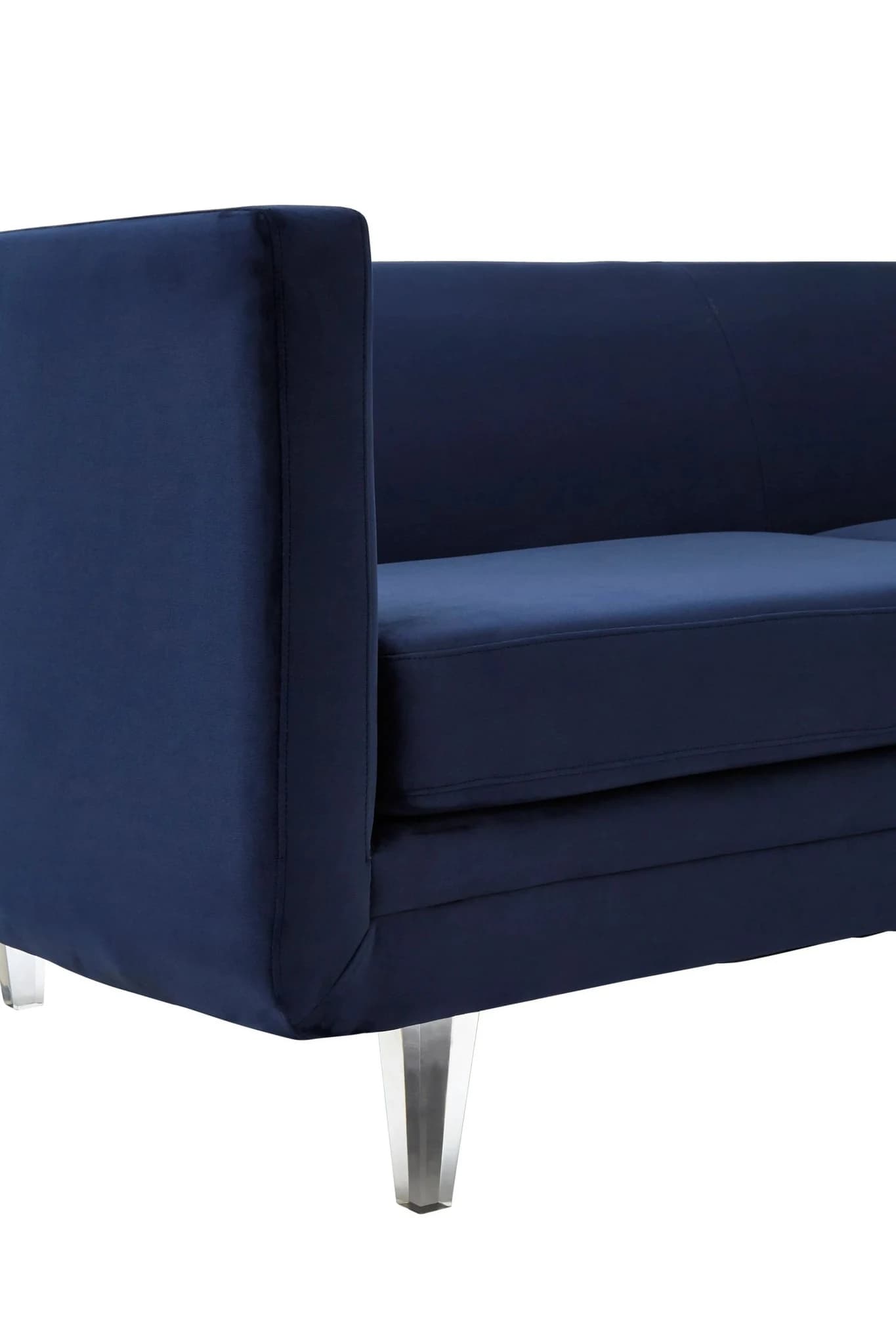 Pinner Navy Velvet 3 Seater Sofa - Seating, photo 6 of 8