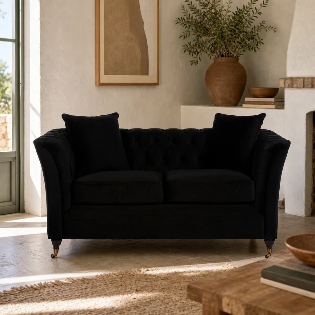 Sabrina 2 Seat Onyx Sofa - Seating, photo 1 of 7