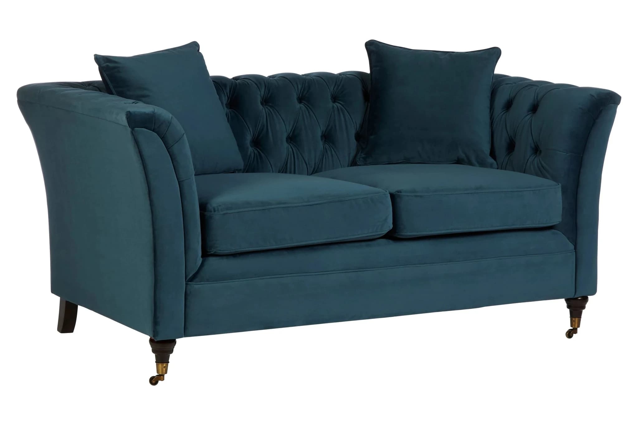 Sabrina Midnight Blue Velvet 2 Seat Sofa - Seating, photo 4 of 7