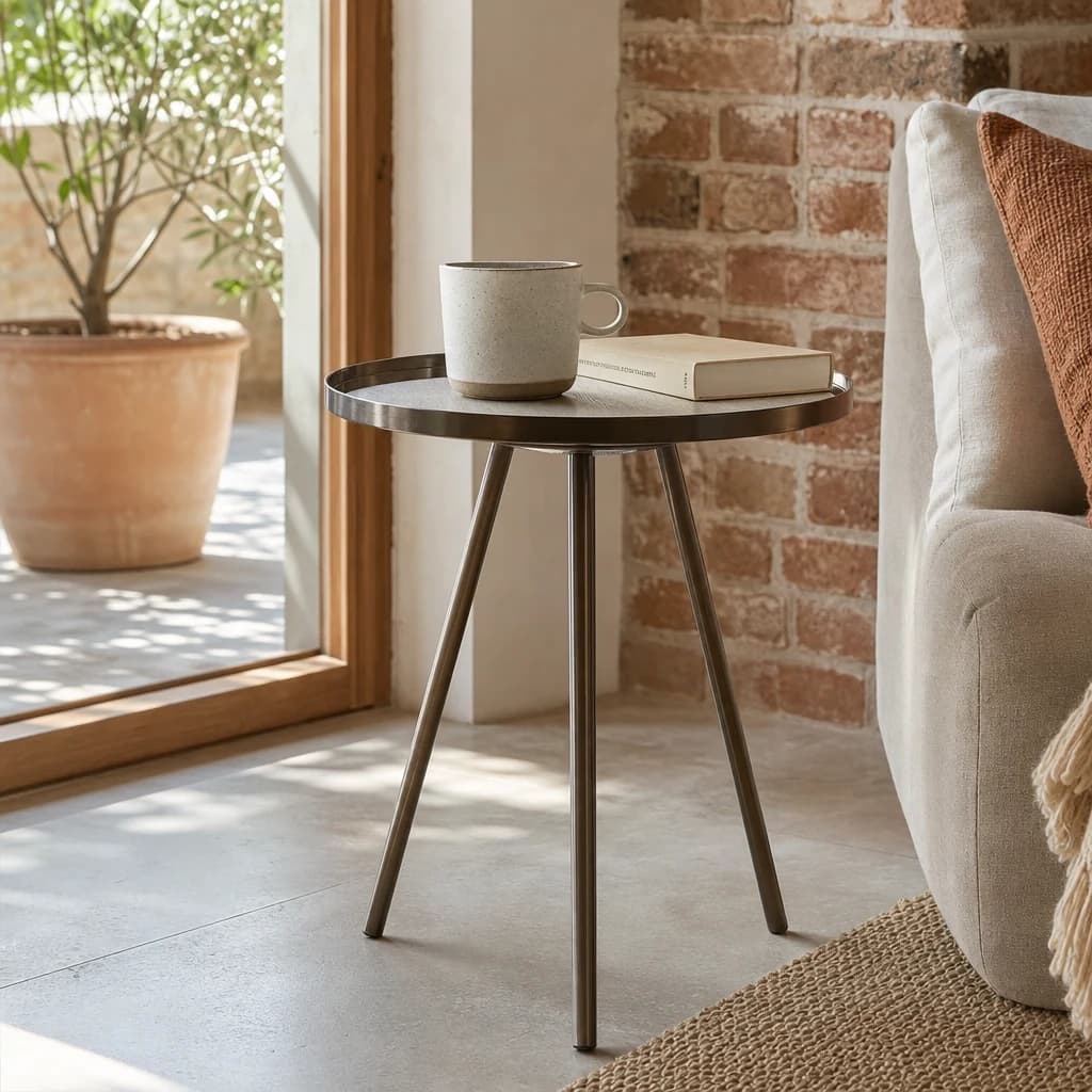 Corra Black Finish Side Table - Tables, photo 1 of 3