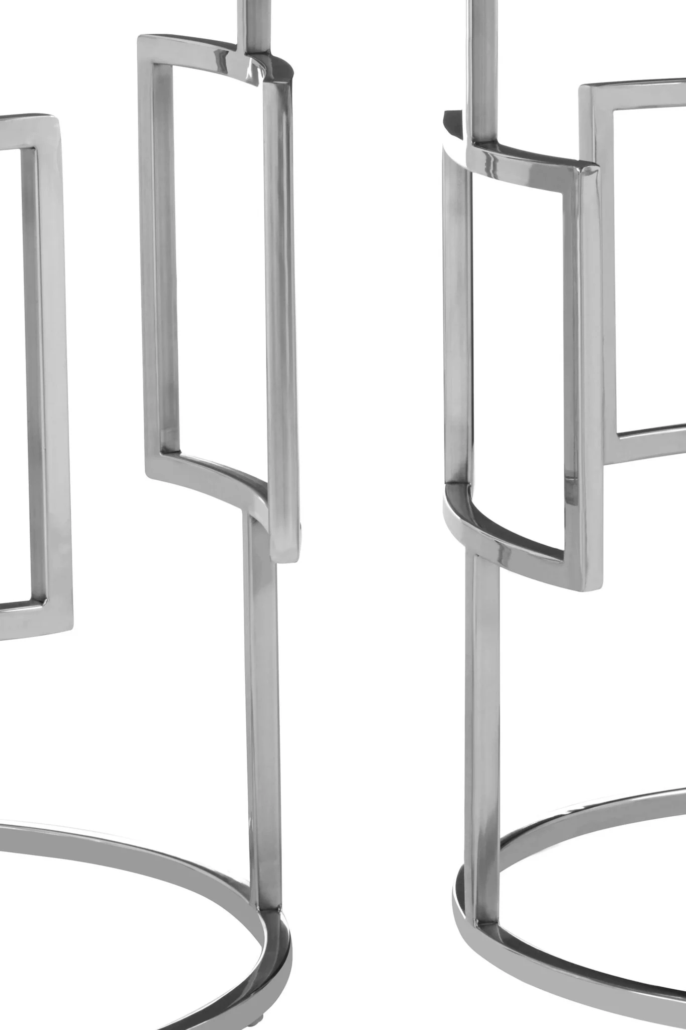 Agra Set Of 2 Mango Wood and Metal Base Nesting Tables - Tables, photo 5 of 6