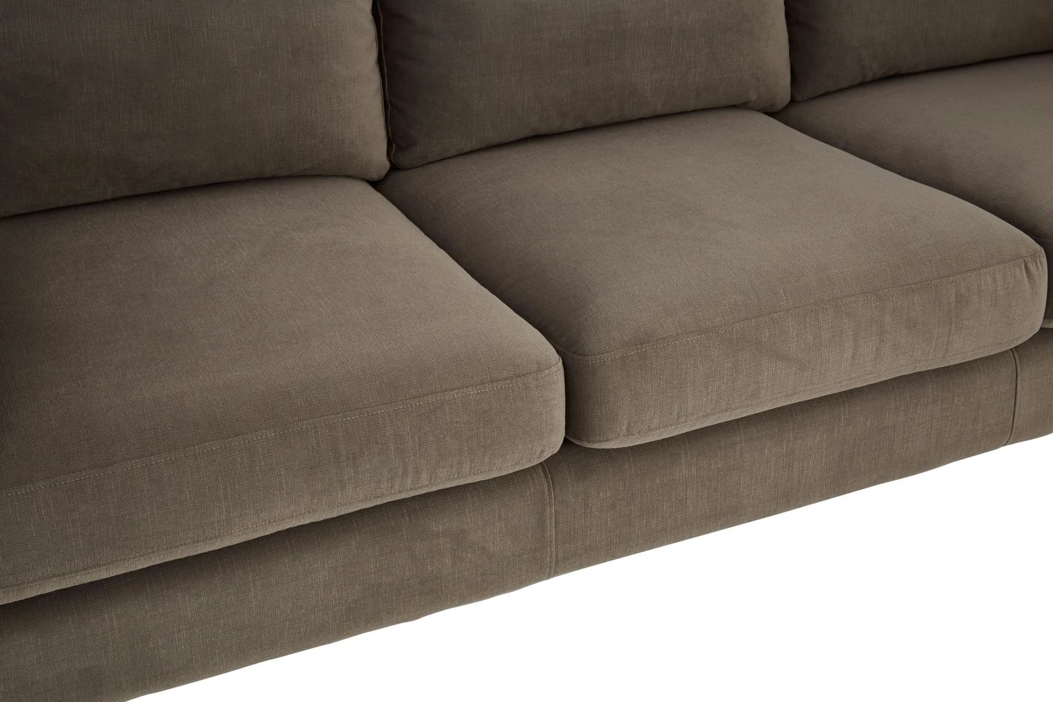 Freda Dark Grey Cotton Velvet 3 Seat Sofa - Seating, photo 7 of 8