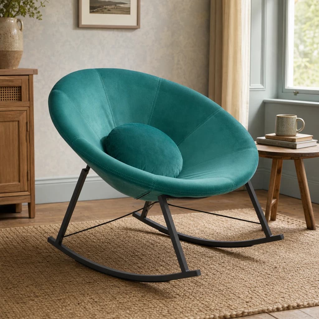 Arto Green Conic Rocking Chair - Seating, photo 1 of 6
