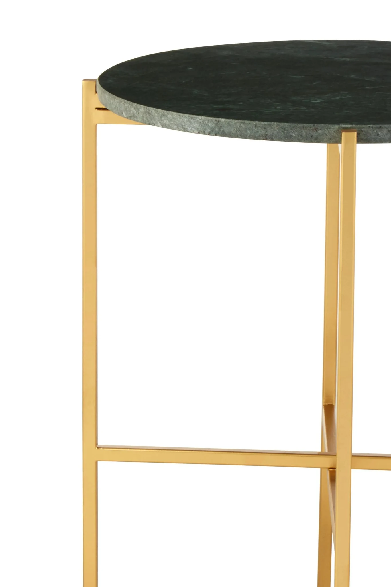 Templar Large Green Marble Top and Gold Round Side Table - Tables, photo 4 of 4