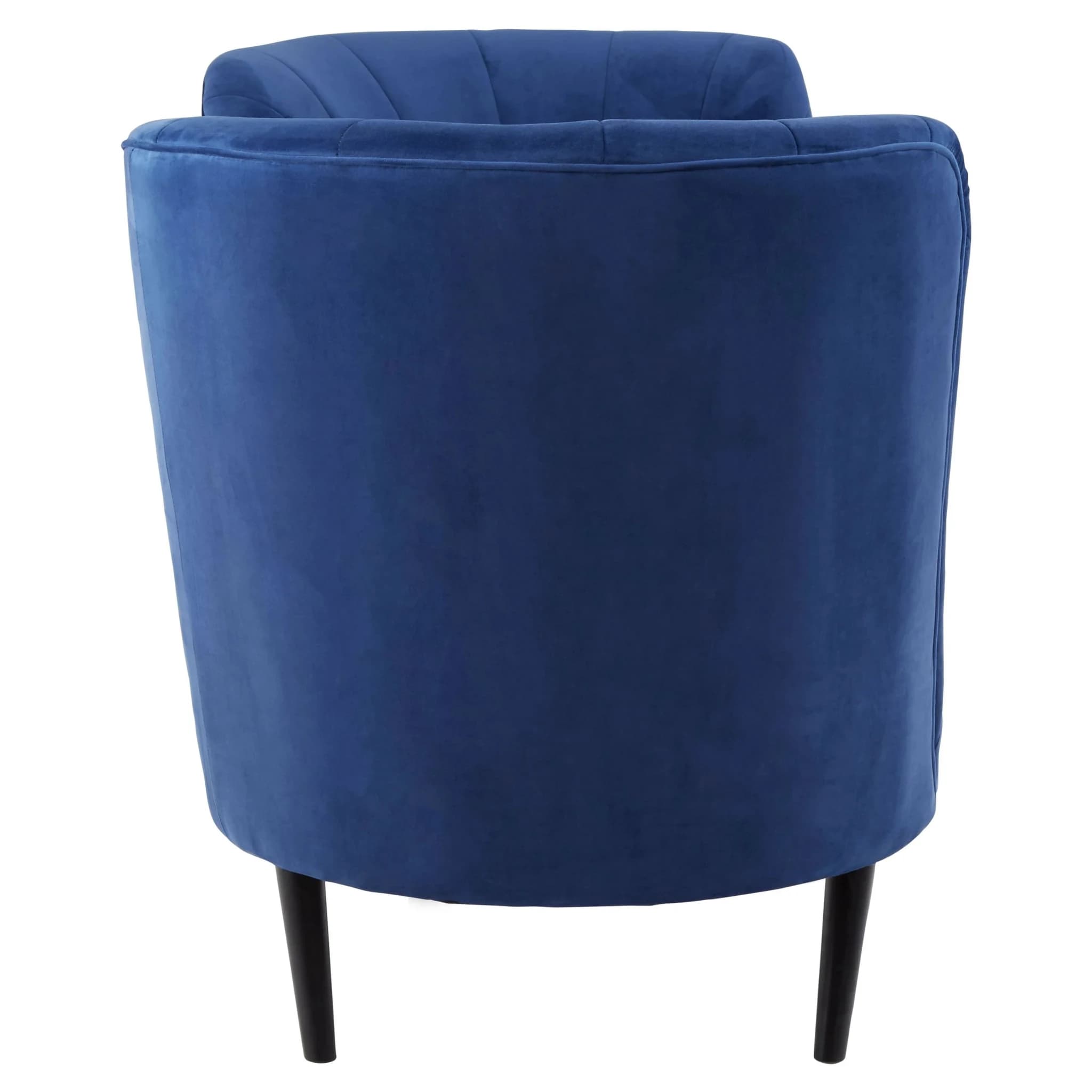 Malena Midnight Blue Velvet Chaise Longue - Seating, photo 3 of 6