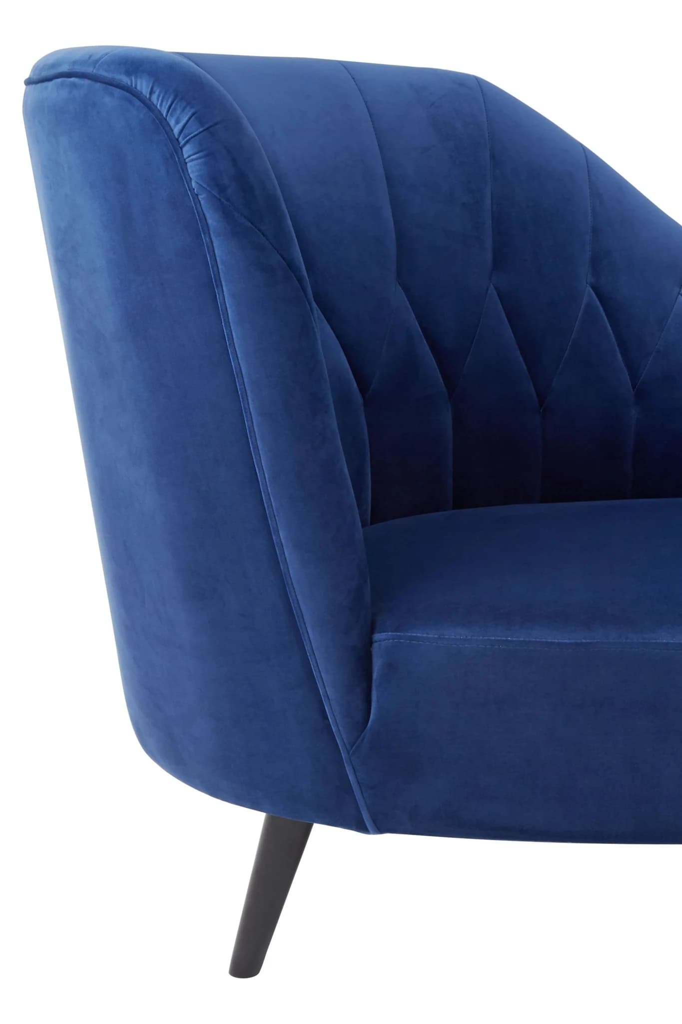 Malena Midnight Blue Velvet Chaise Longue - Seating, photo 6 of 6