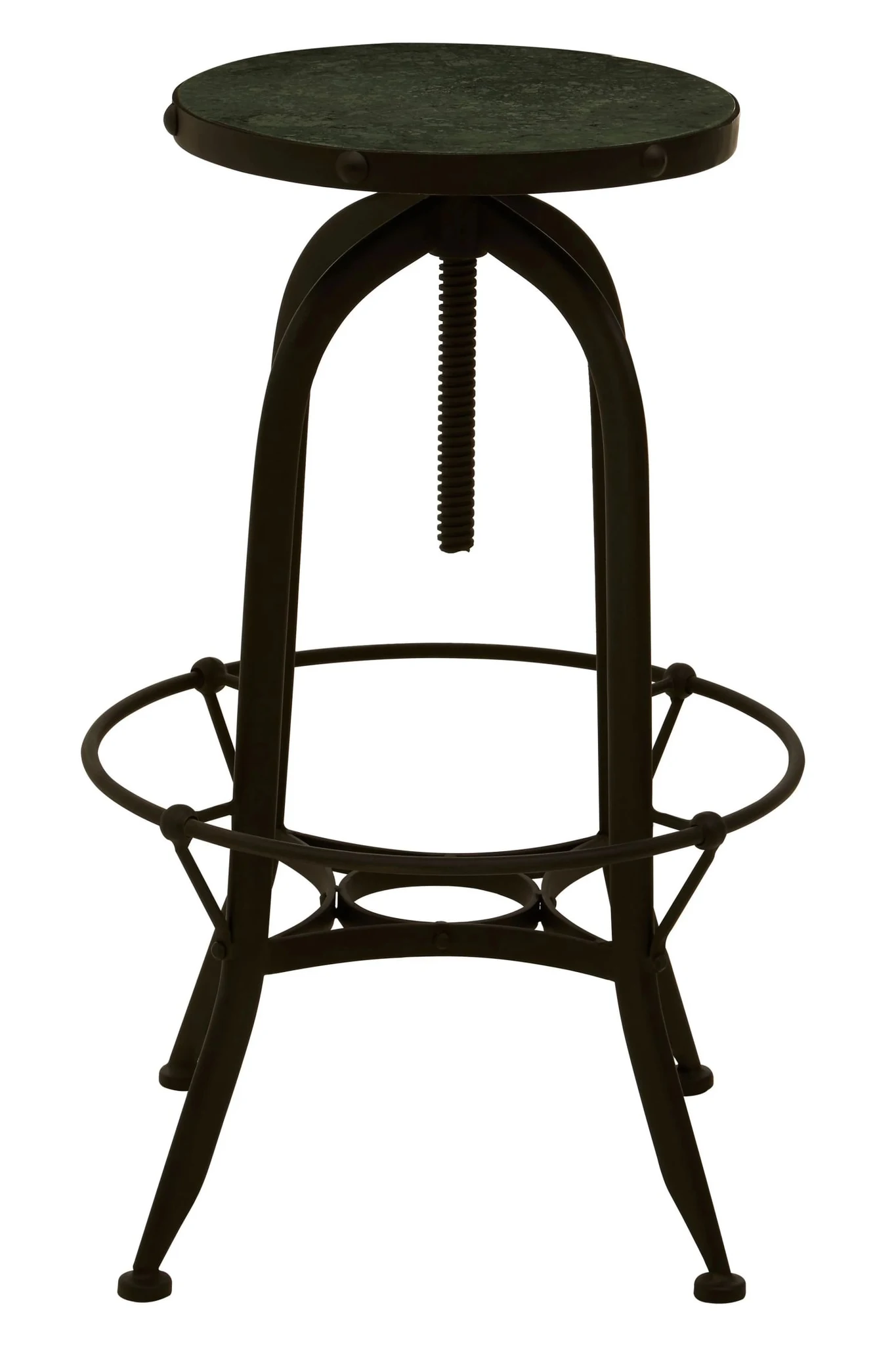 Vasco Green Marble and Black Finish Bar Stool - Seating, photo 3 of 5