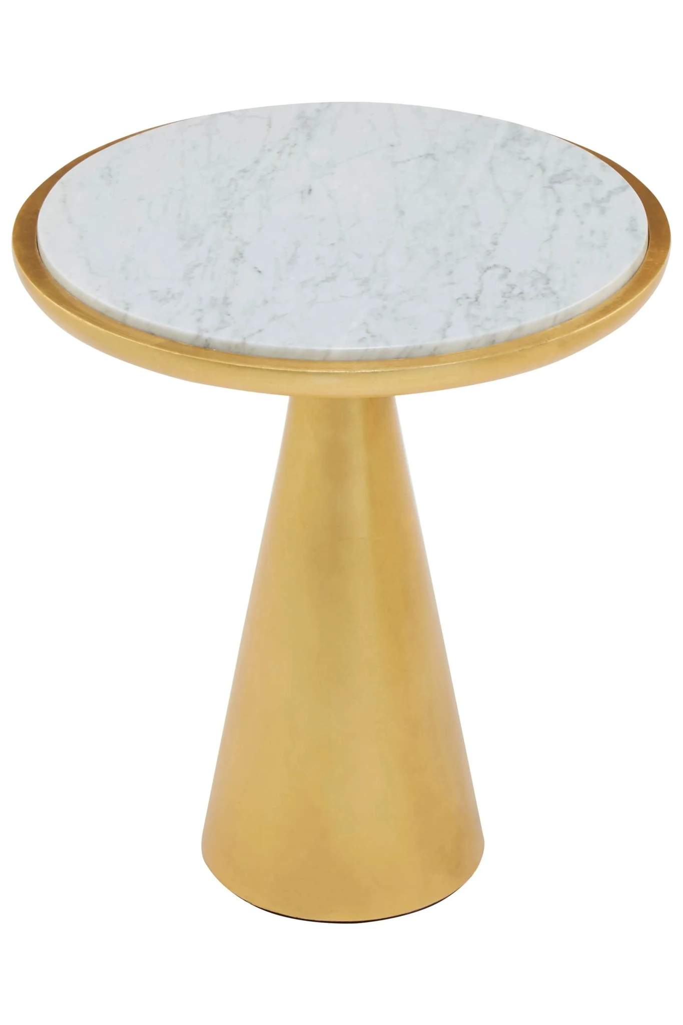 Lino Marble and Gold Round Side Table - Tables, photo 4 of 6
