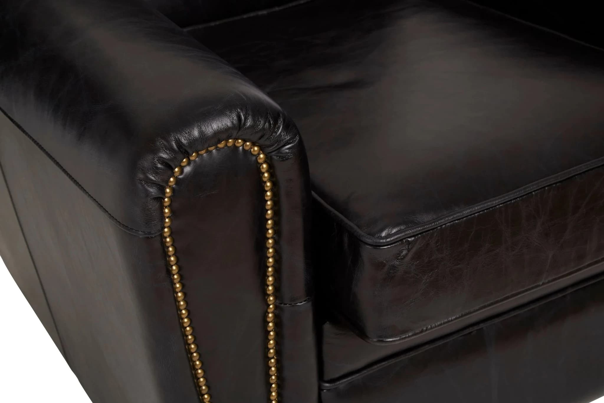 Victor Black Leather Classic Armchair - Seating, photo 6 of 7