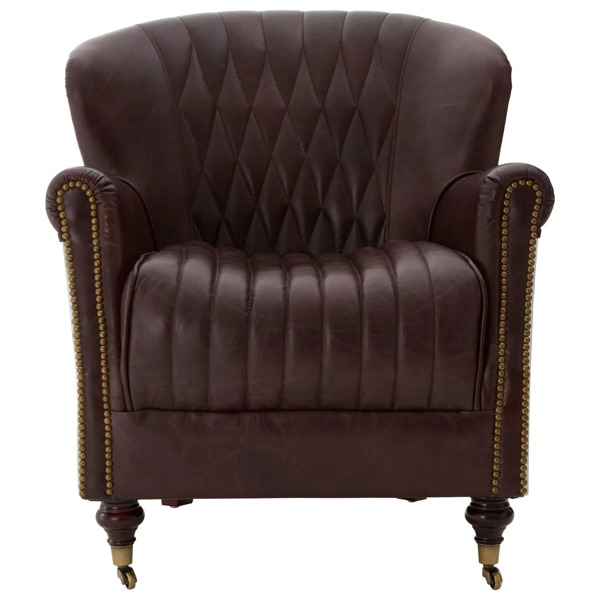 Victor Brown Leather Armchair - Seating, photo 4 of 8