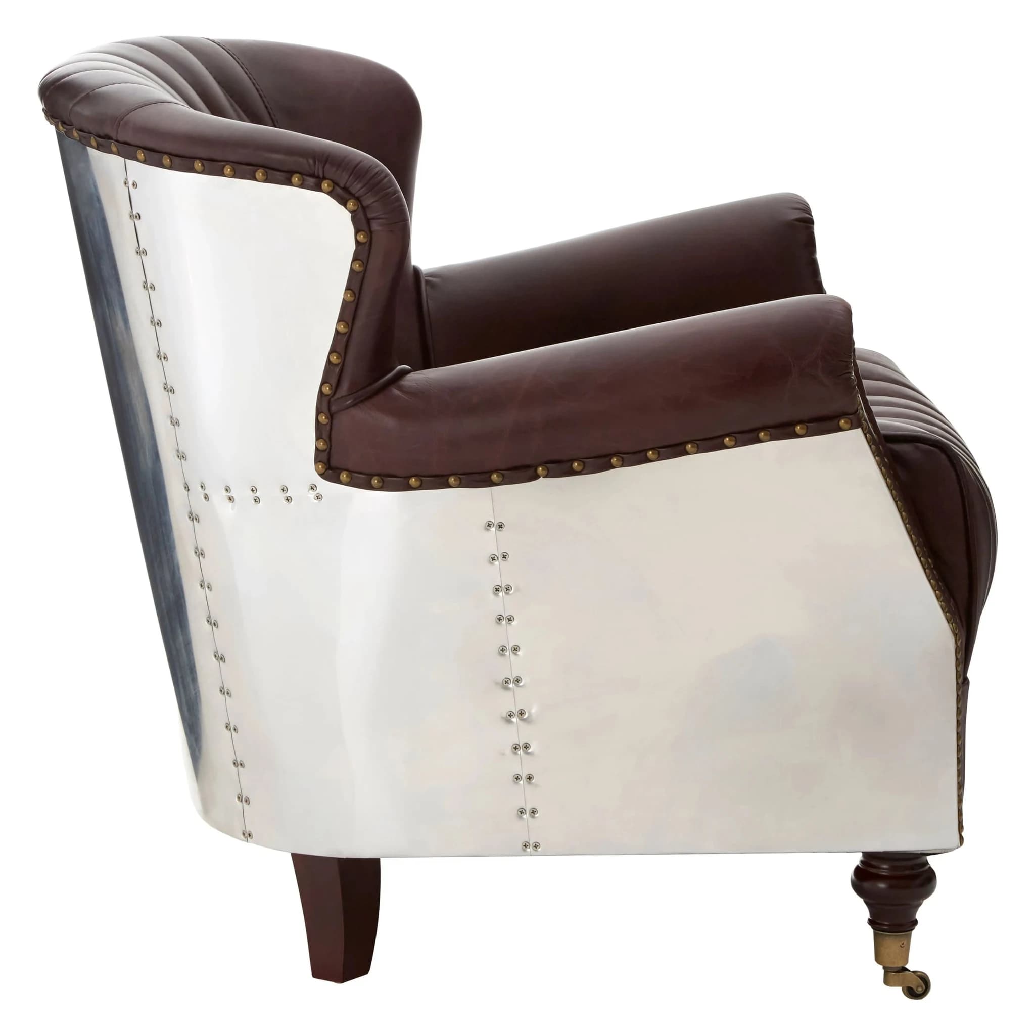 Victor Brown Leather Armchair - Seating, photo 3 of 8