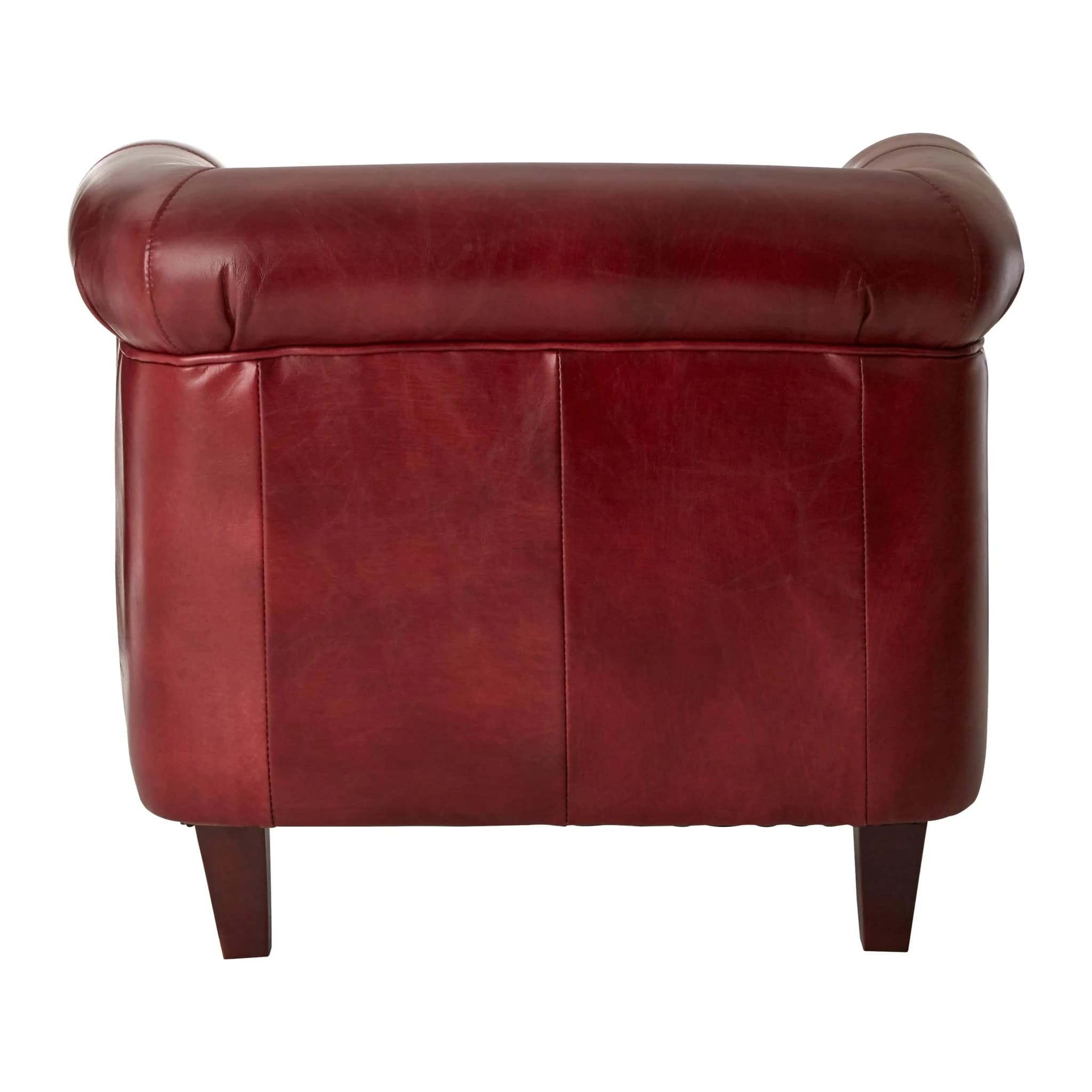 Victor Deep Red Leather Armchair - Seating, photo 2 of 6