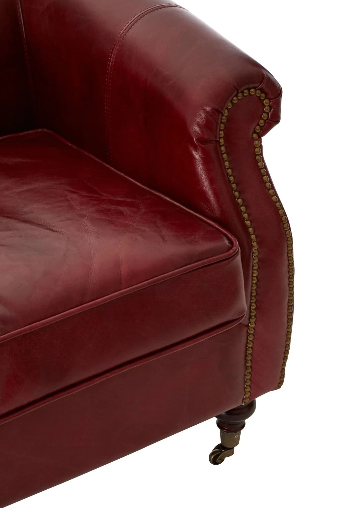 Victor Deep Red Leather Armchair - Seating, photo 5 of 6
