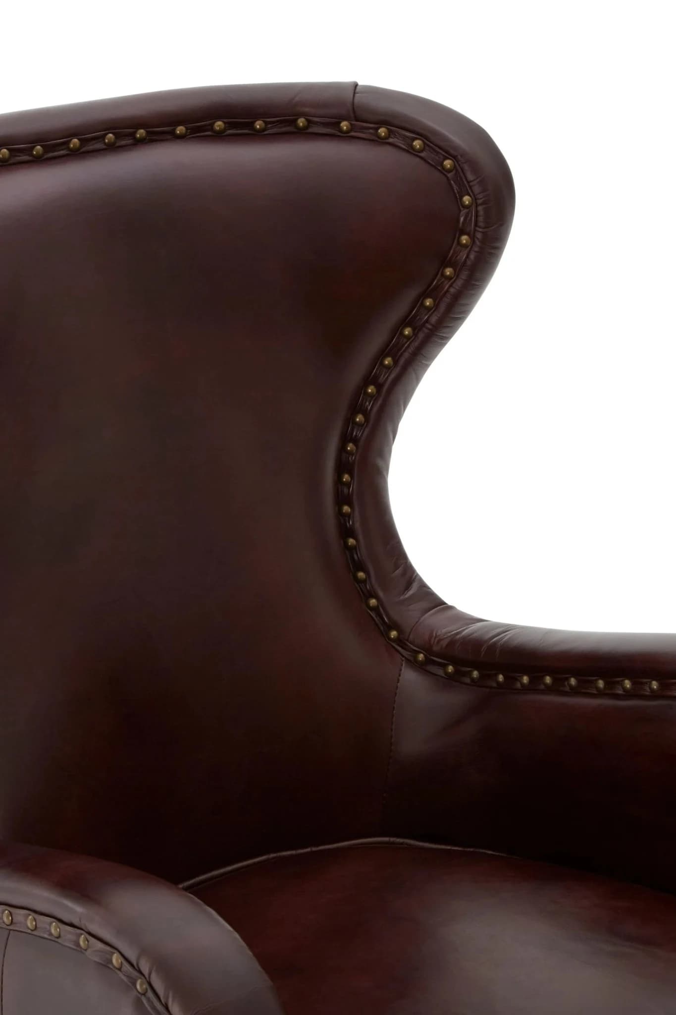 Victor Brown Leather Lounge Chair - Seating, photo 7 of 8