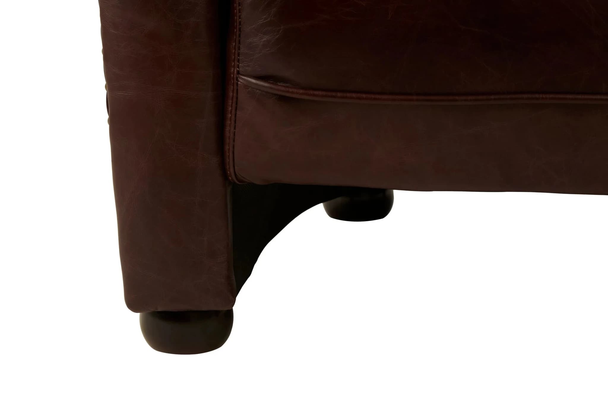 Victor Brown Leather Tub Chair - Seating, photo 5 of 8