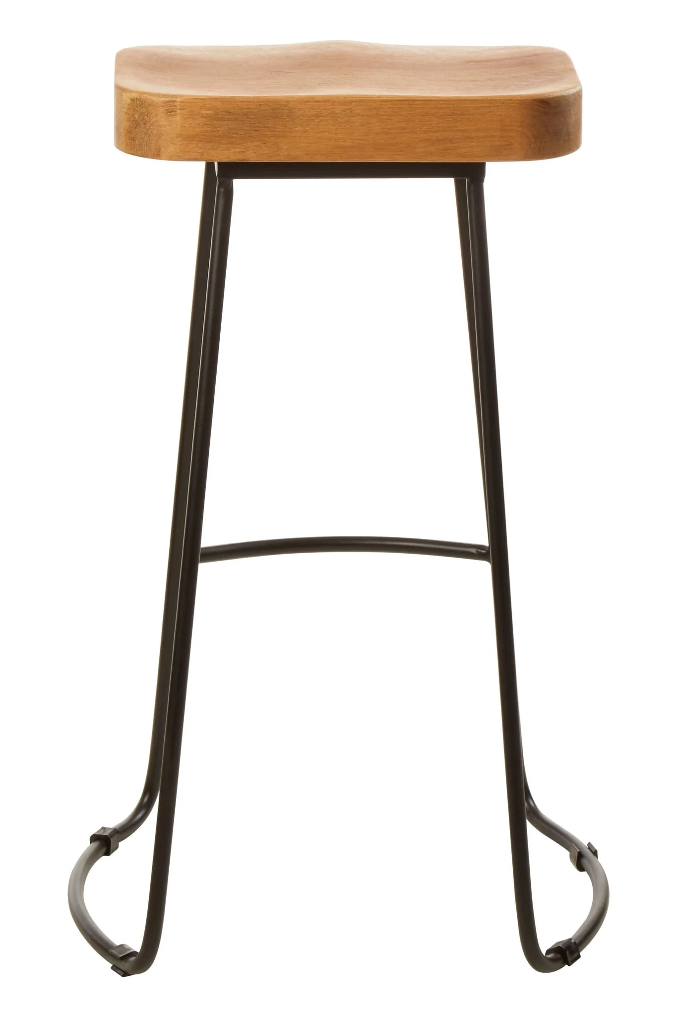 Lyon Oak Wood Saddle Seat Bar Stool - Seating, photo 2 of 5