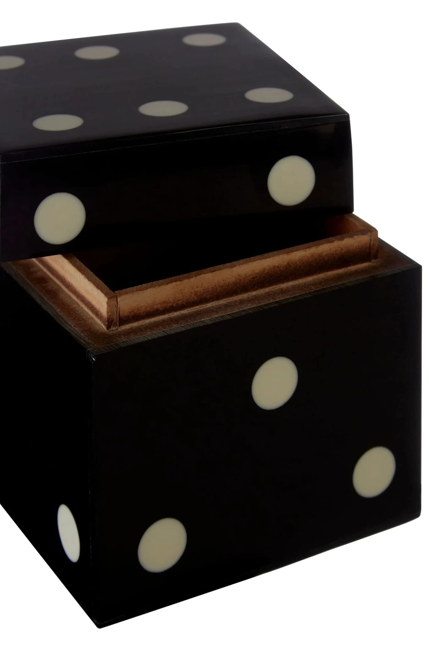 Churchill Games Black and White Dice Box with 5 Dice - Decorative, photo 2 of 2