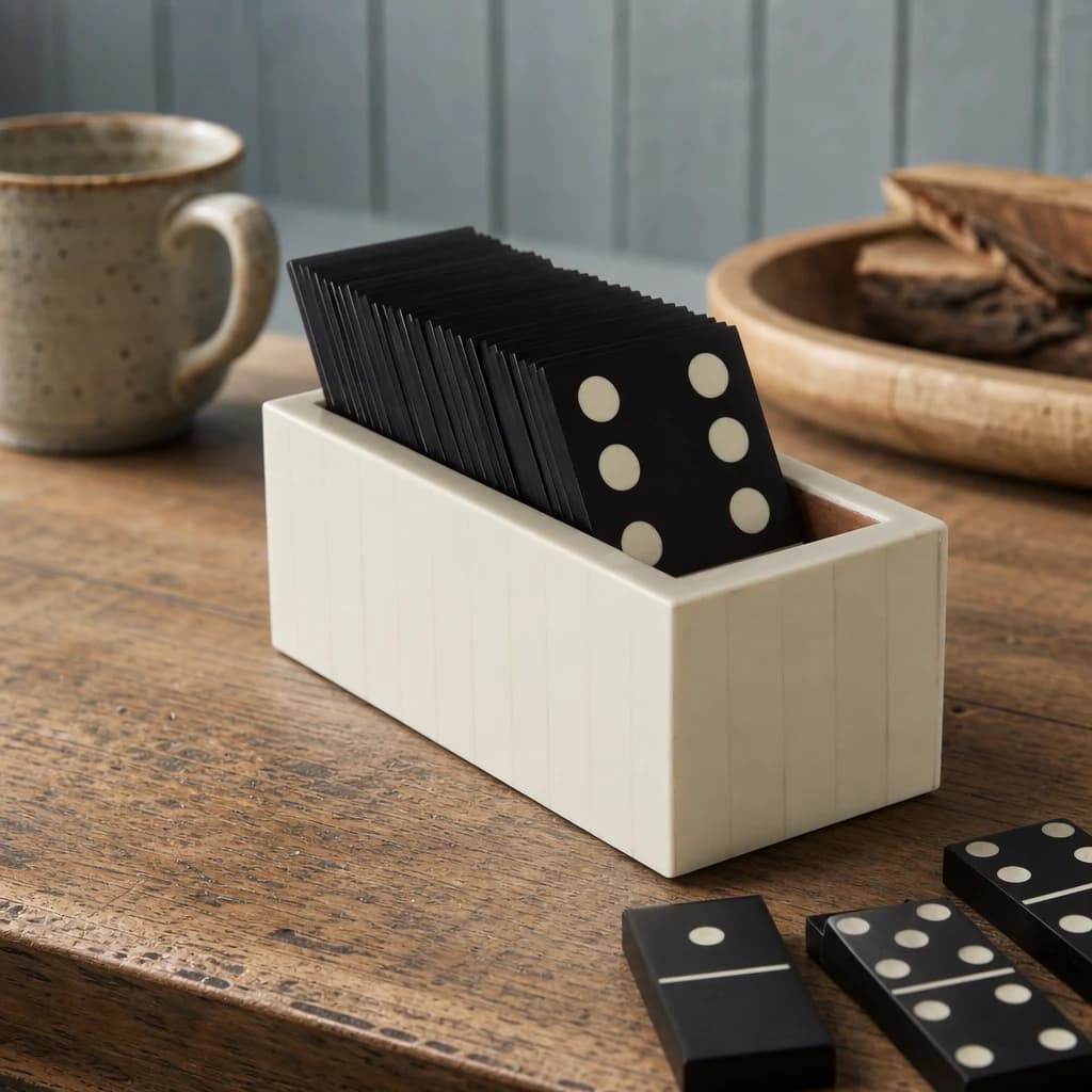 Churchill Games Black And White Domino Set - Decorative, photo 1 of 3
