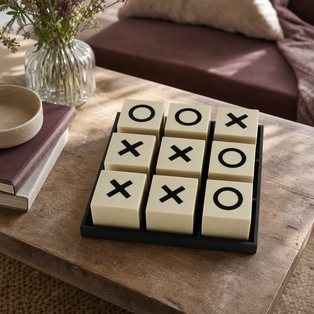 Churchill Games Large White and Black Noughts & Crosses Game - Decorative, photo 1 of 2