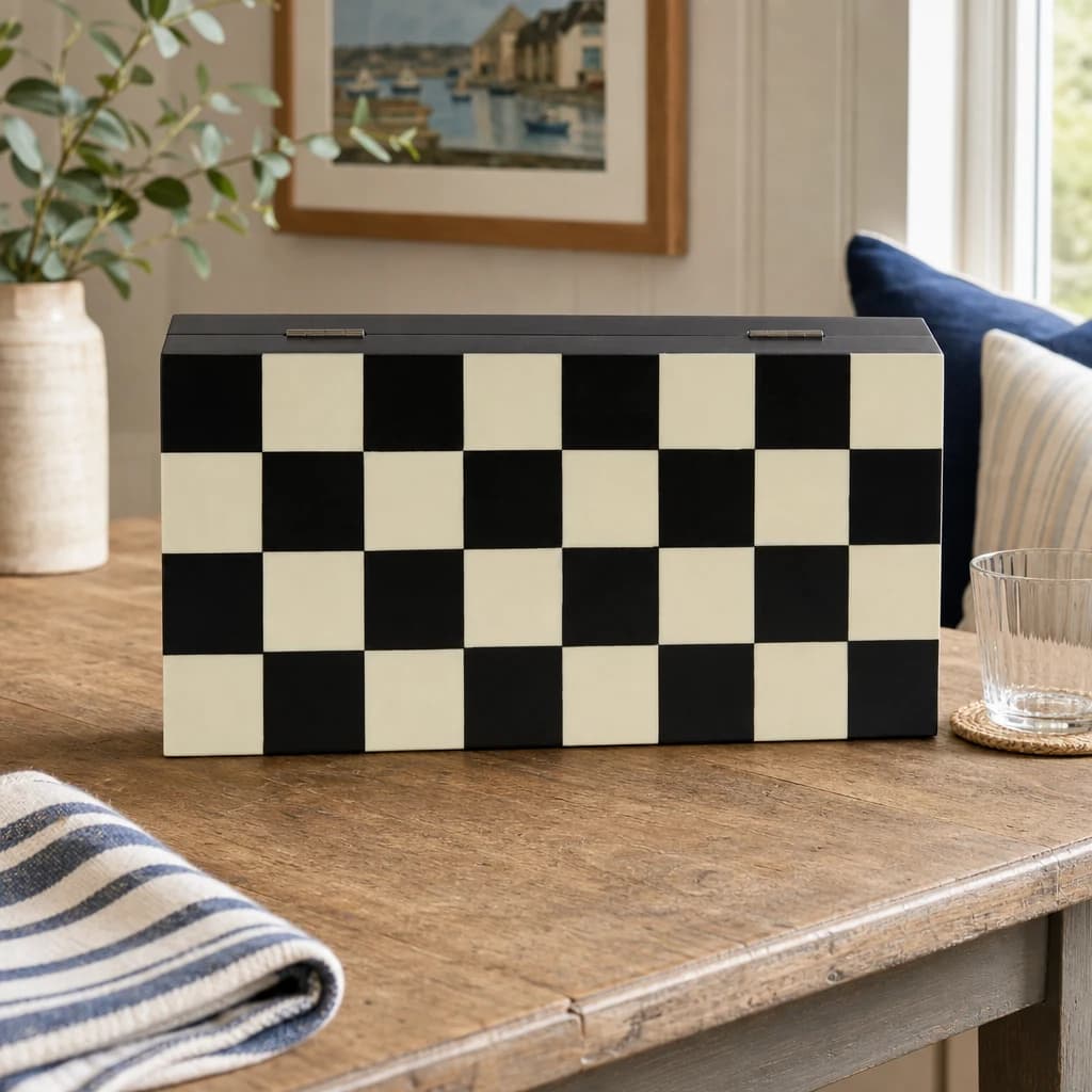 Churchill Games Black and White Foldable Chess Set - Decorative, photo 1 of 3