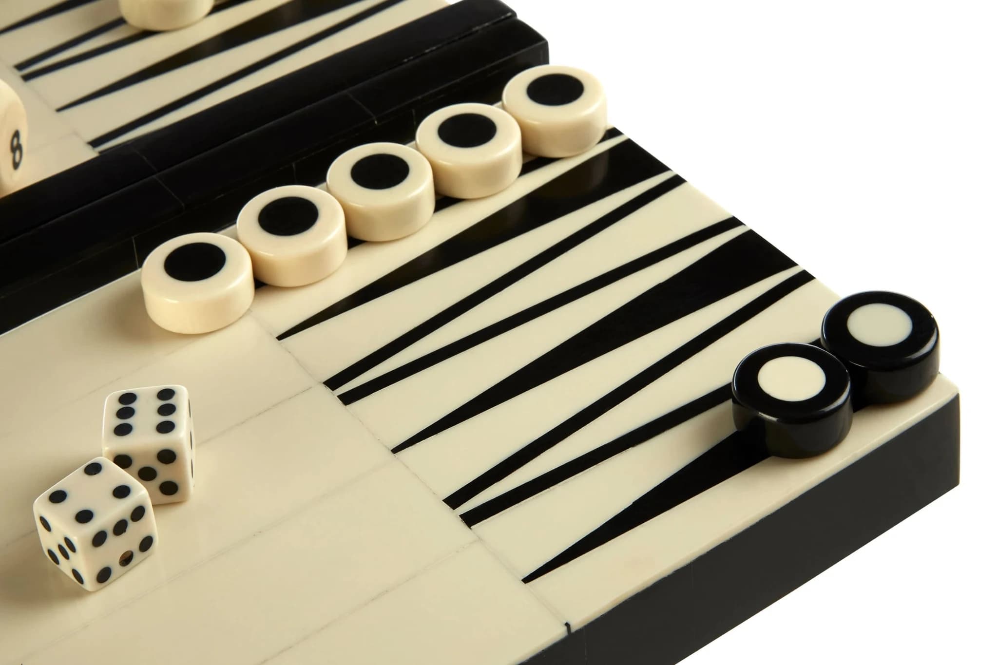 Churchill Games Black and White Foldable Backgammon Set - Decorative, photo 3 of 3