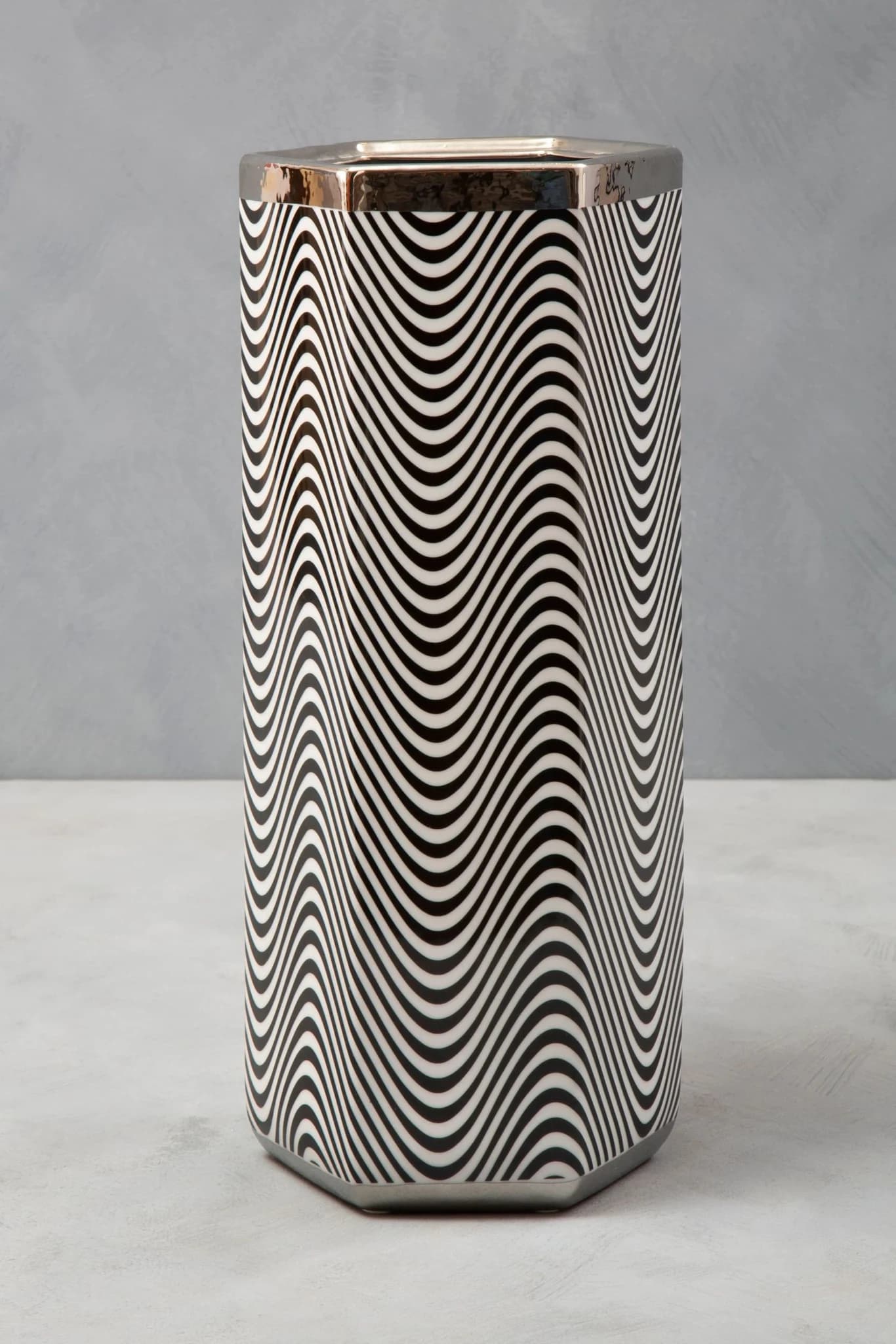 Celeste Black and White Hexagon Umbrella Stand - Bookcases & shelving, photo 7 of 8