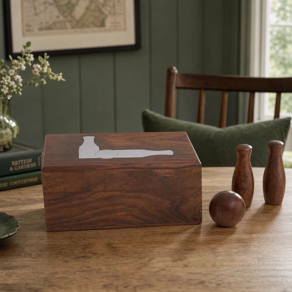 Churchill Games Sheesham Wood Skittles Set - Decorative, photo 1 of 8