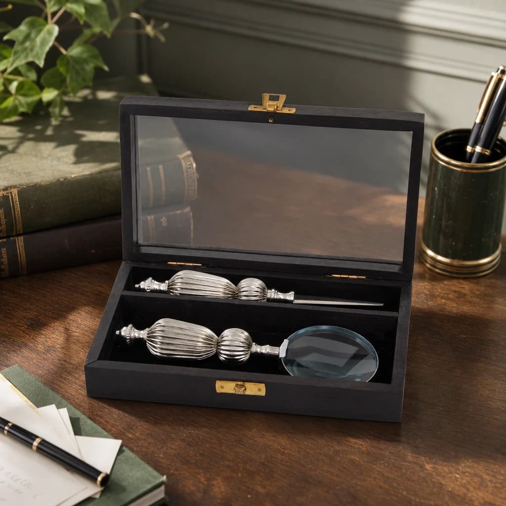 Churchill Magnifying Glass And Letter Opener With Box - Decorative, photo 1 of 8