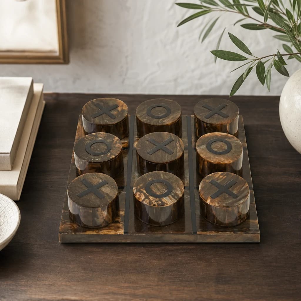 Churchill Games Brown and Black Finish Noughts And Crosses - Decorative, photo 1 of 8