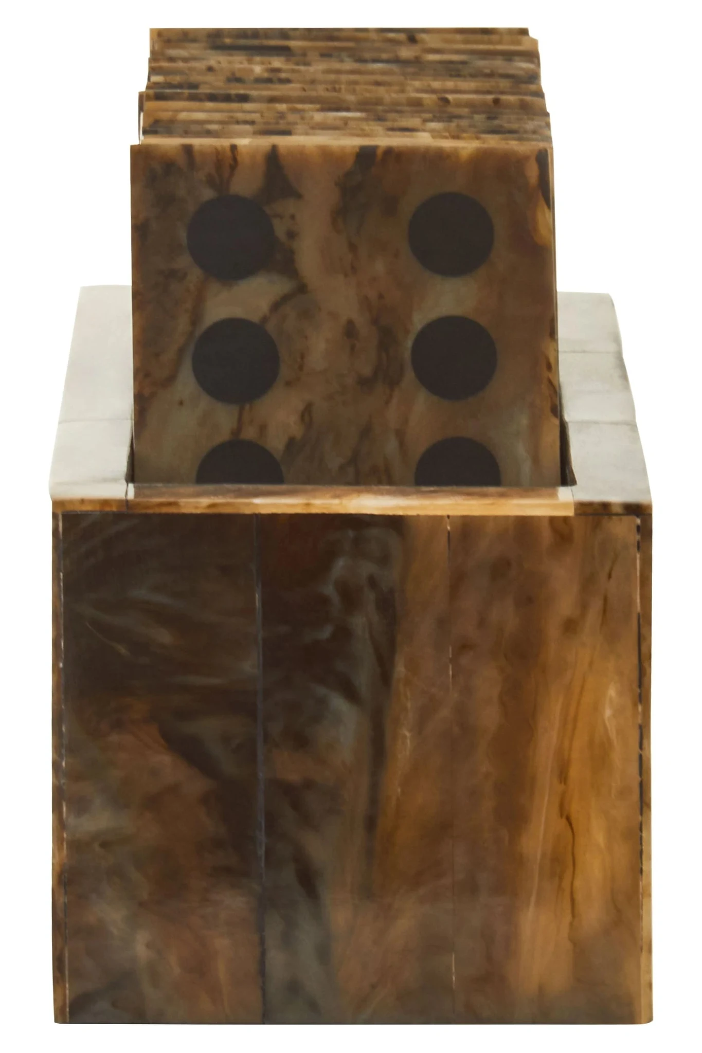 Churchill Games Brown and Black Finish Domino Set - Decorative, photo 5 of 8