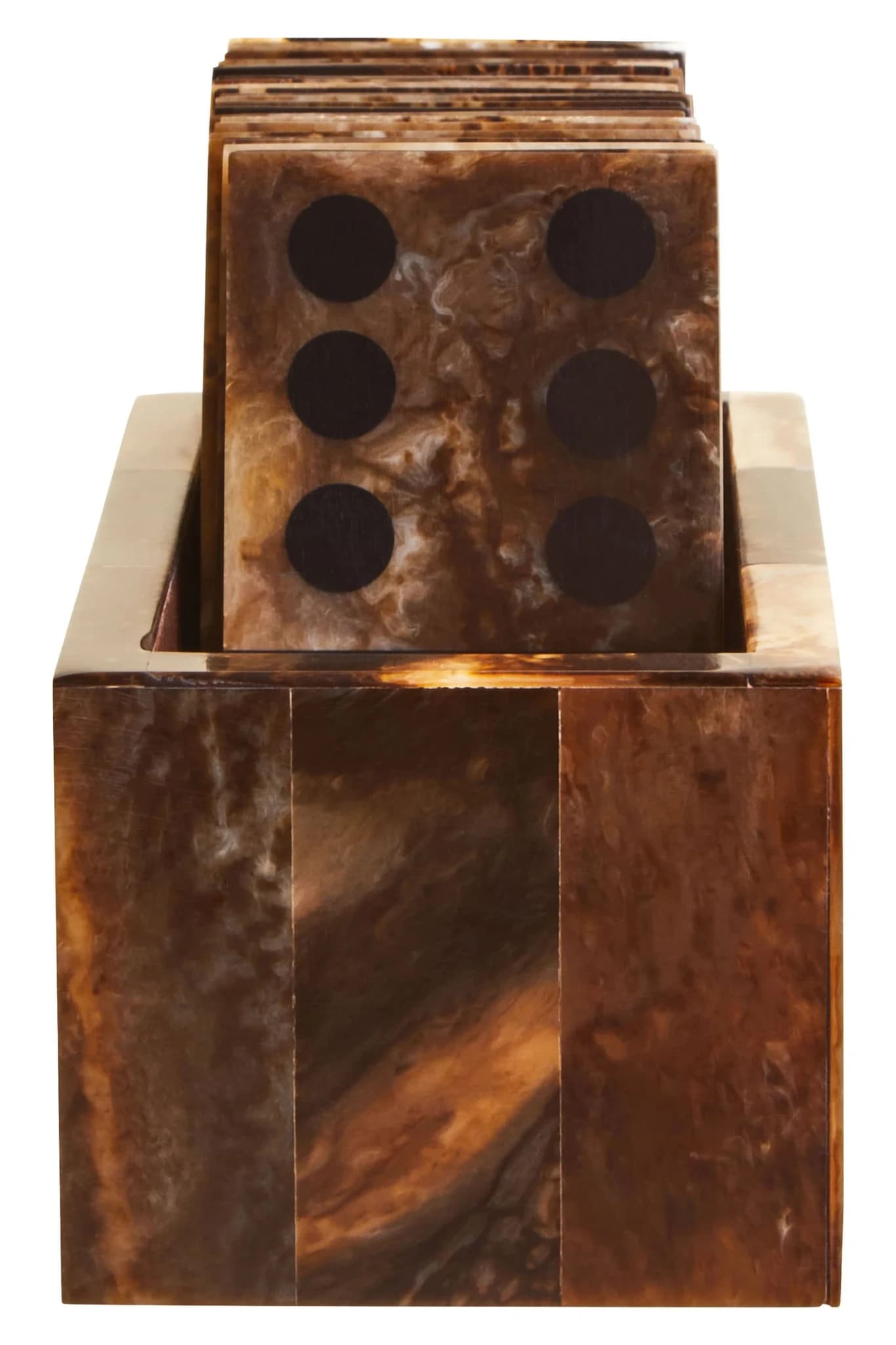 Churchill Games Brown and Black Finish Domino Set - Decorative, photo 2 of 8