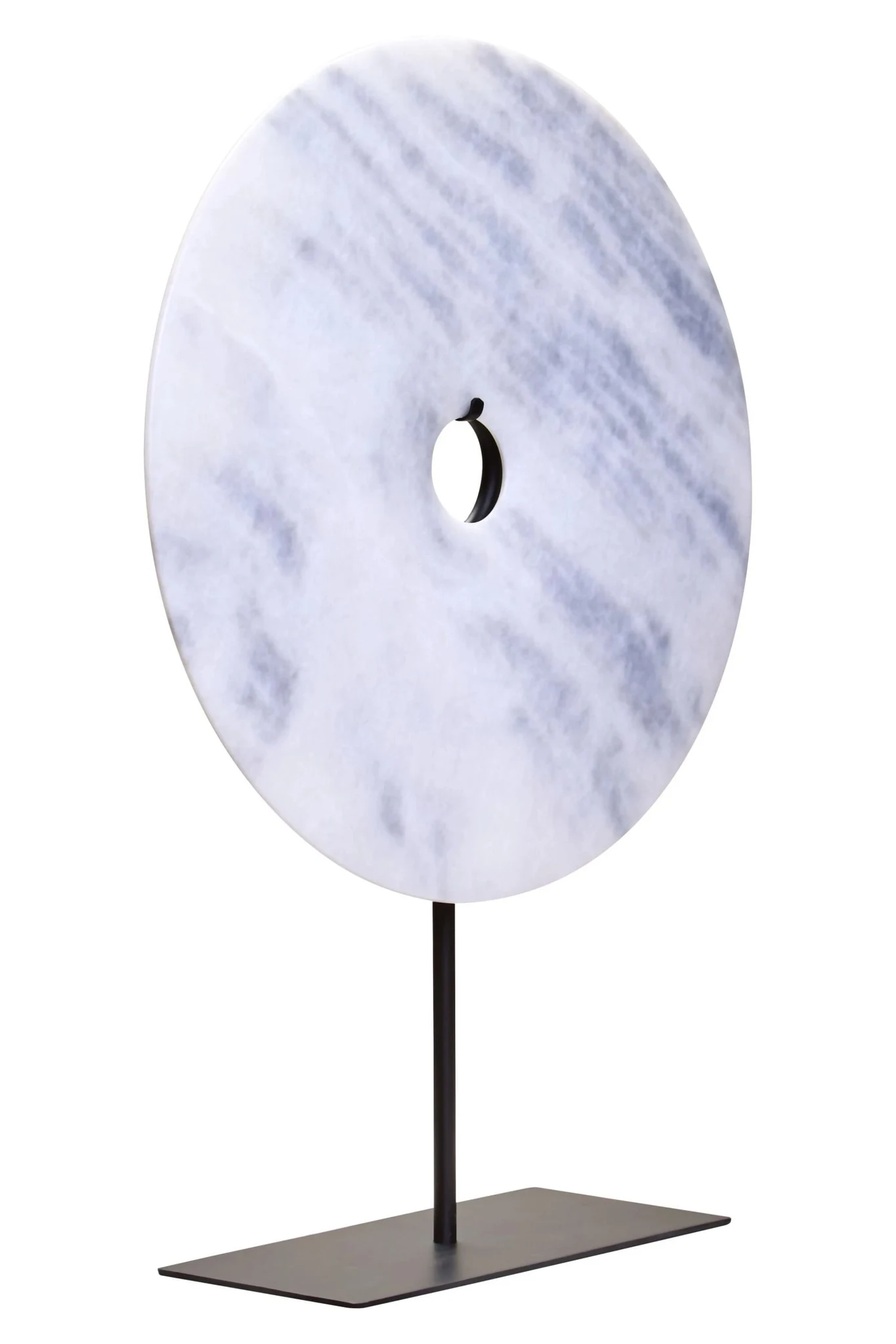 Zoro Extra Large Round Dia 35cm White Marble Disc Sculpture - Decorative, photo 8 of 8
