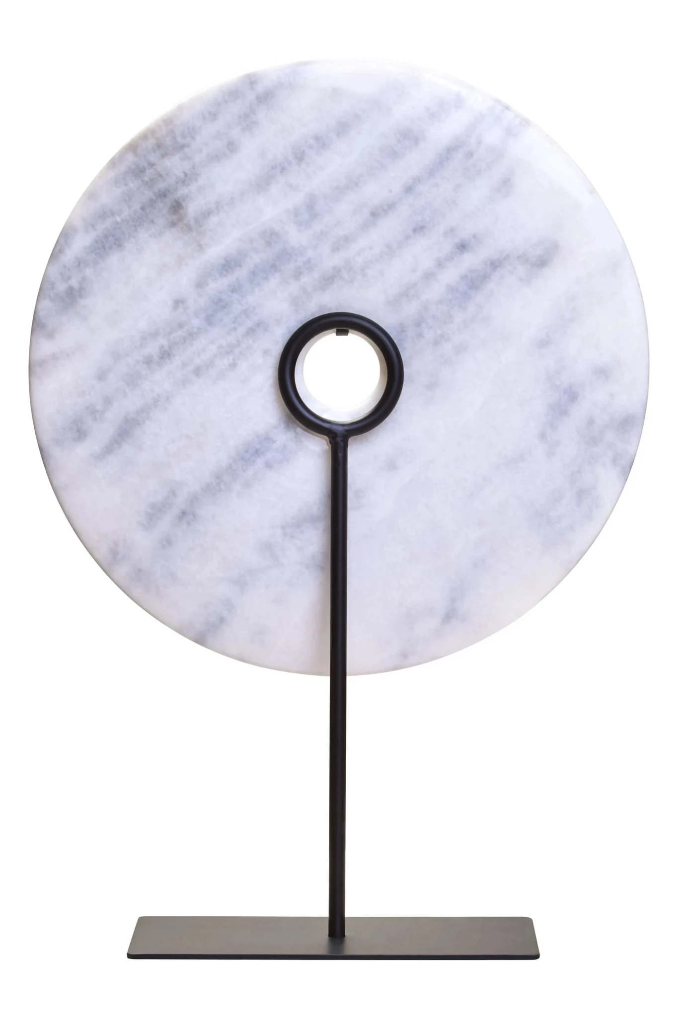 Zoro Extra Large Round Dia 35cm White Marble Disc Sculpture - Decorative, photo 6 of 8