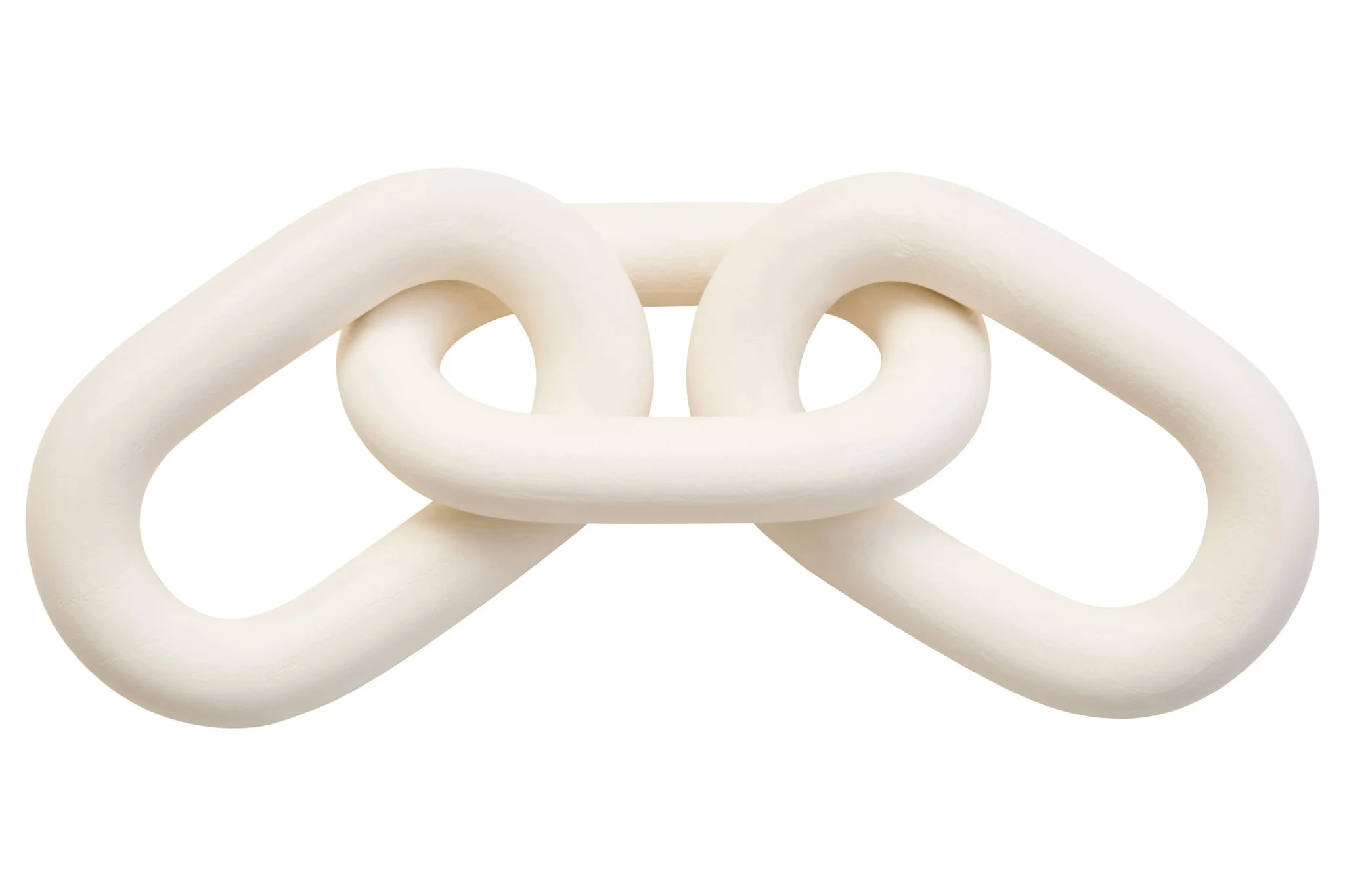 Cato White Wood 3 Link Chain Decor - Decorative, photo 5 of 7