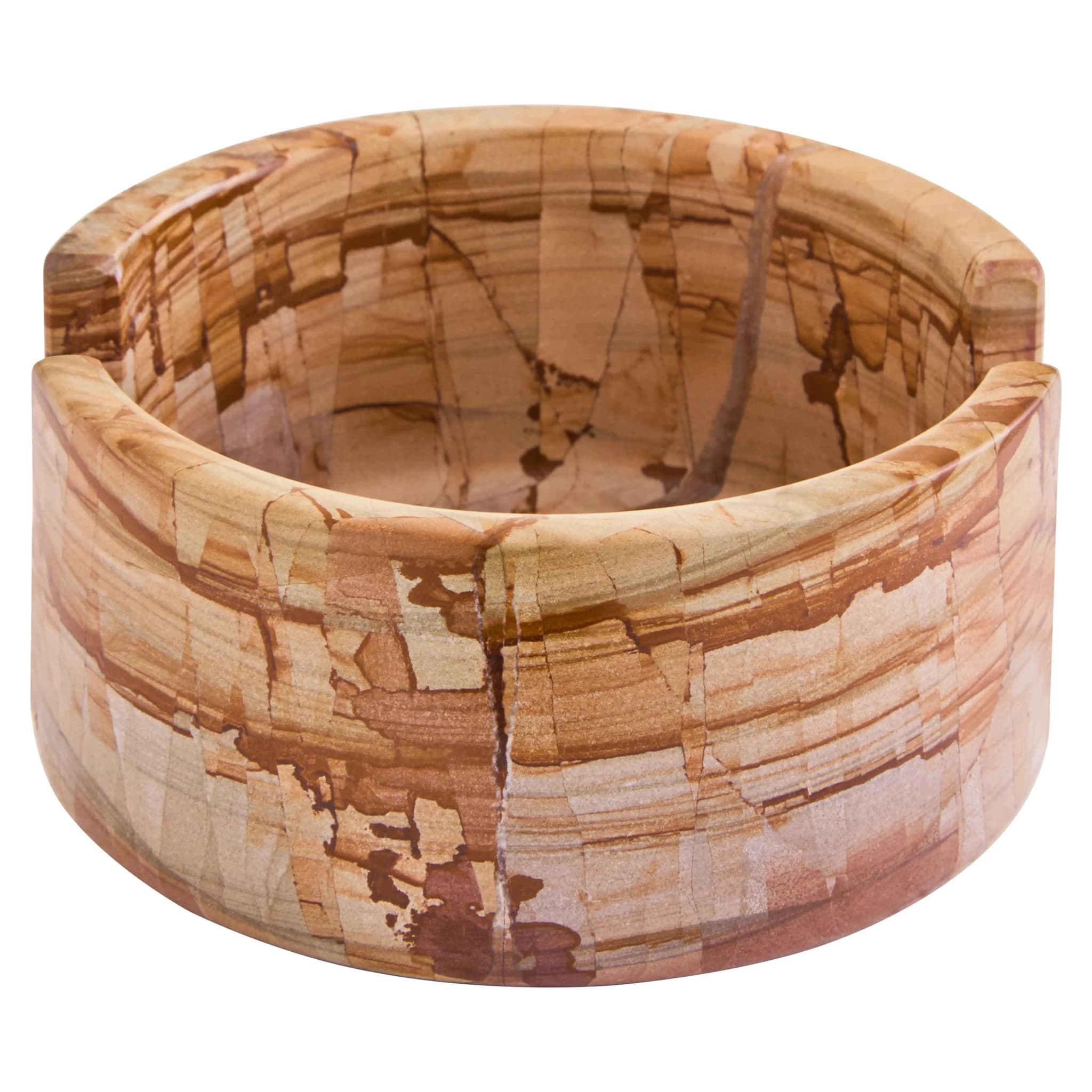 Tiago Teakwood Marble Set of Five Round Coasters with Holder - Decorative, photo 5 of 8