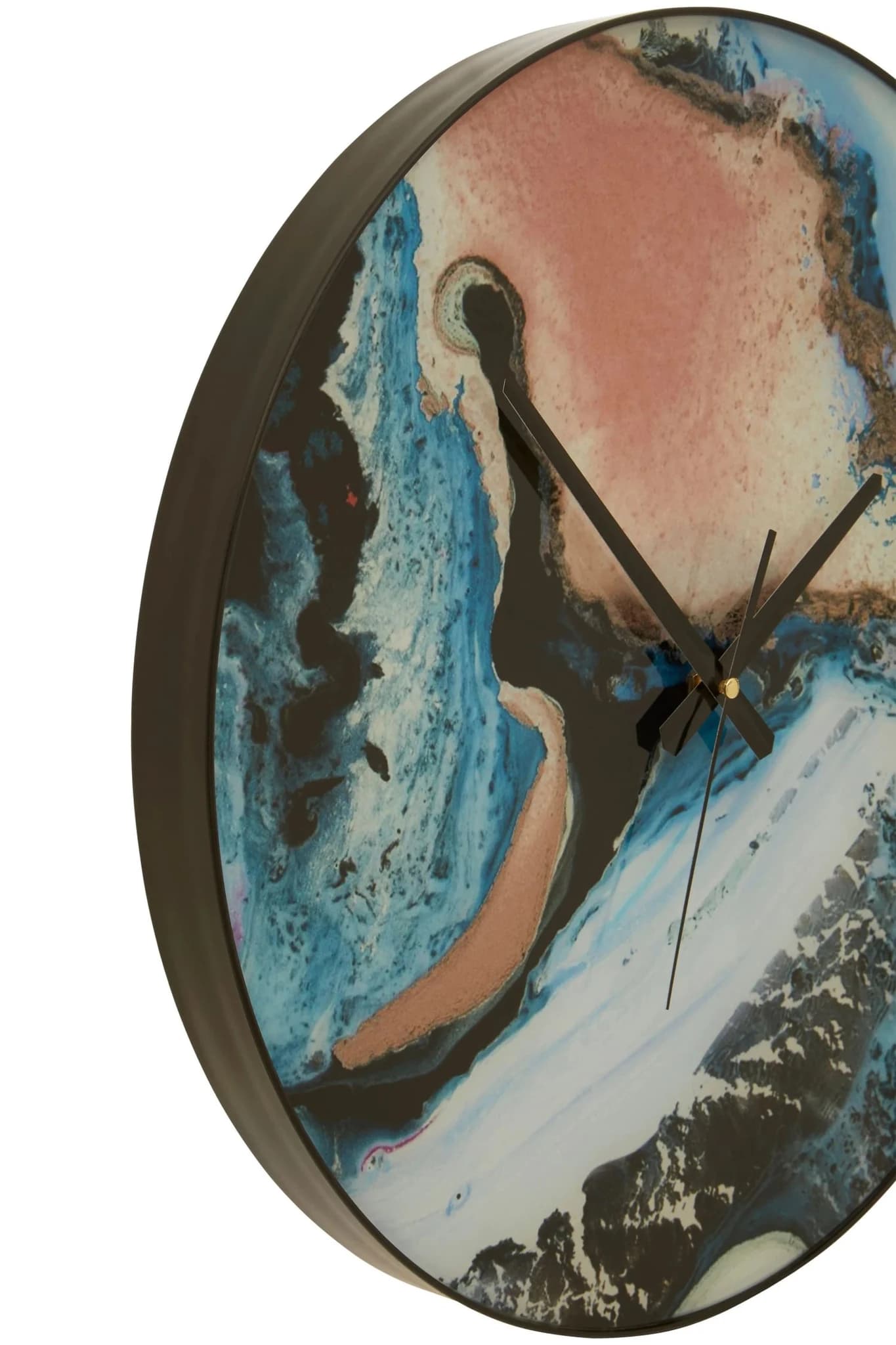 Celina 45cm Dia Pink and Blue Wall Clock - Decorative, photo 3 of 3
